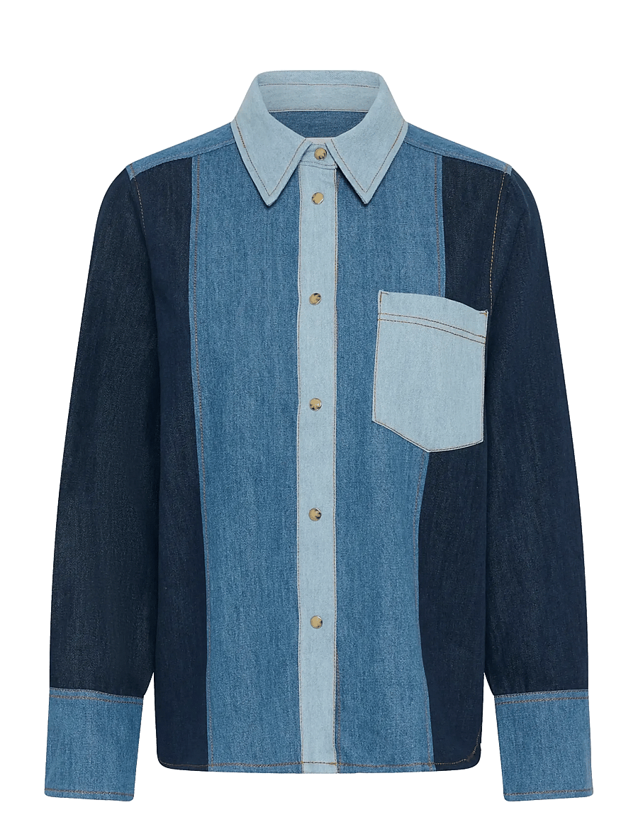 InWear - GLENNAIW SHIRT - denim shirts - denim mix blue - 1
