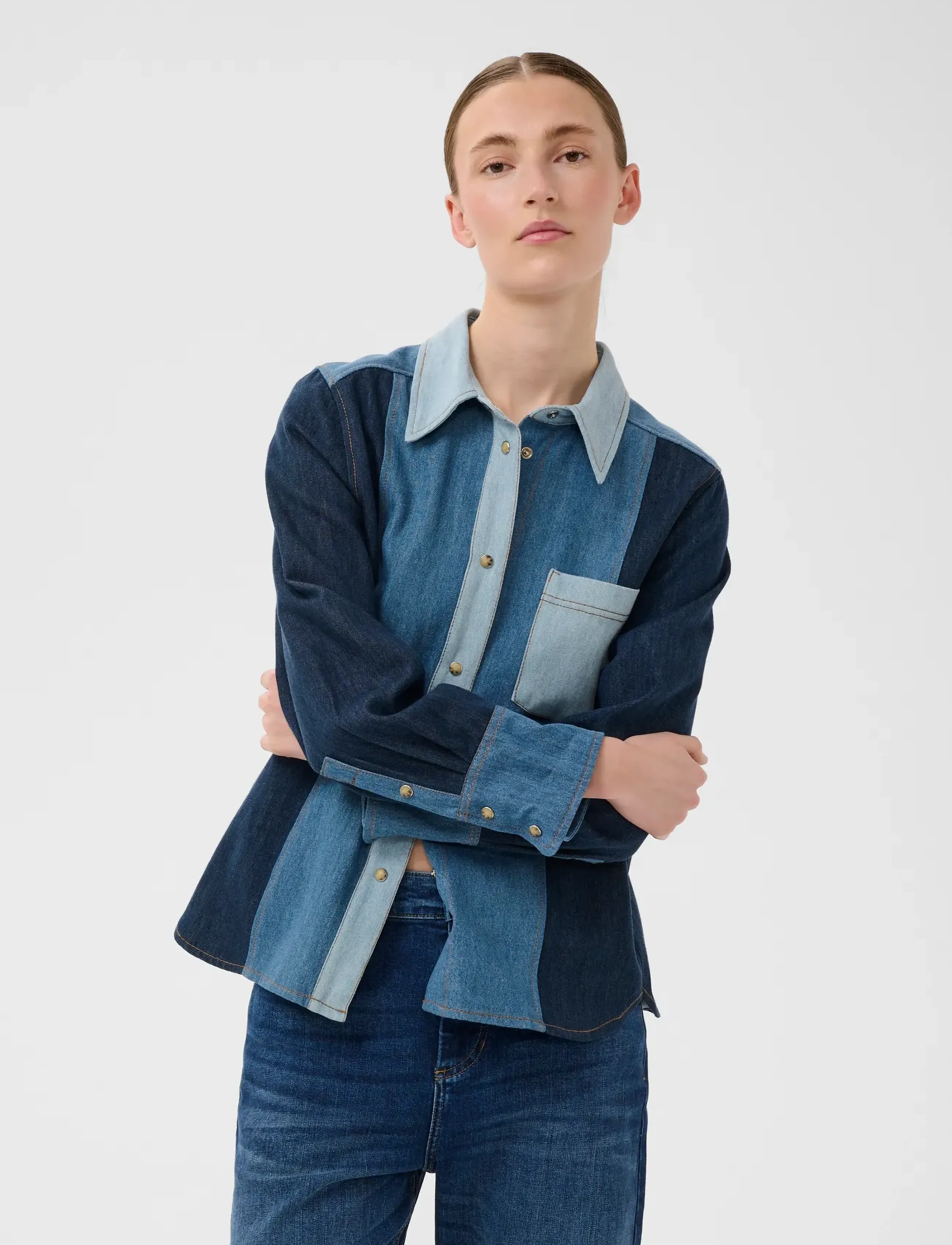 InWear Glennaiw Shirt, 40, Shirts, Blau - Denim Frauen