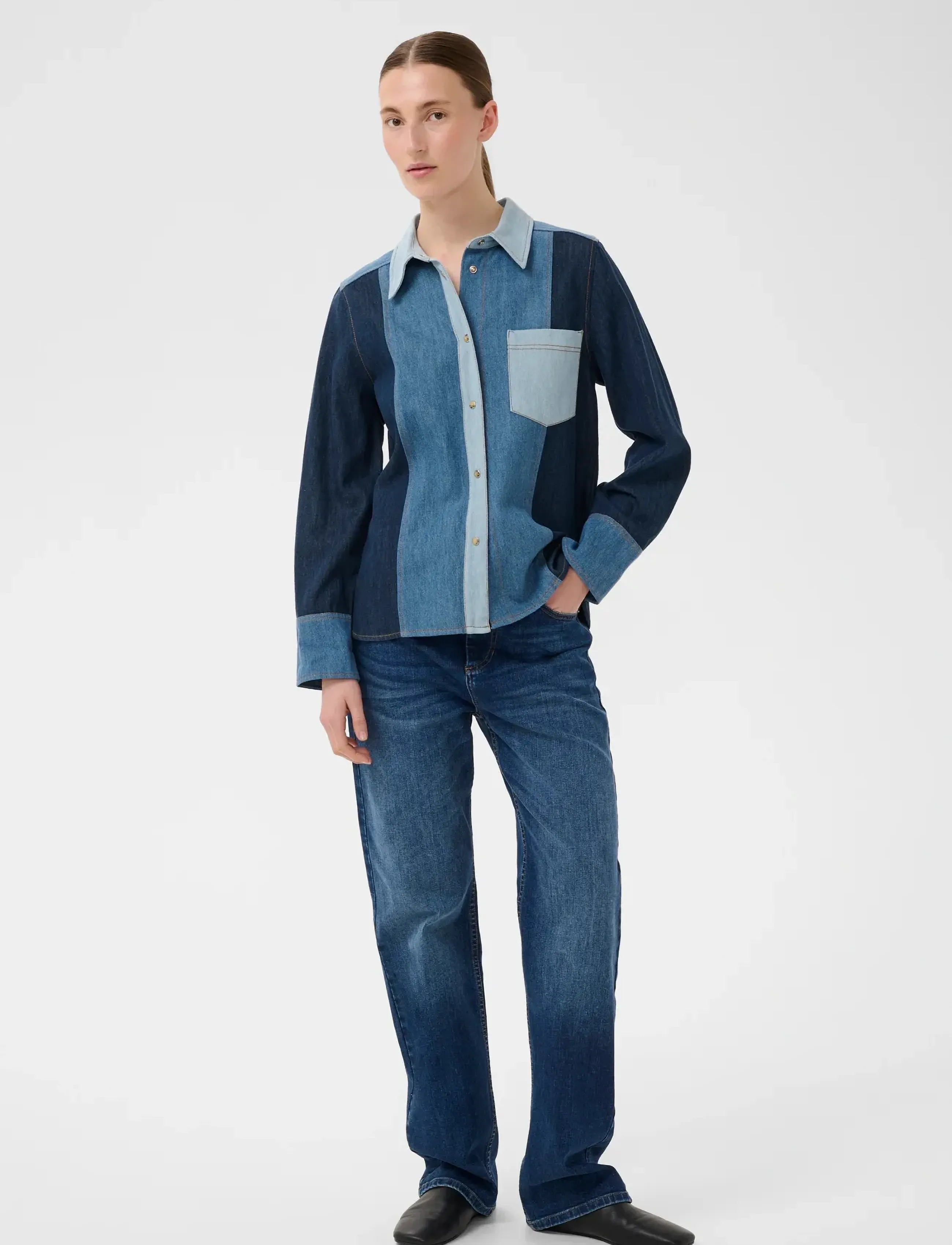 InWear - GLENNAIW SHIRT - denim shirts - denim mix blue - 3