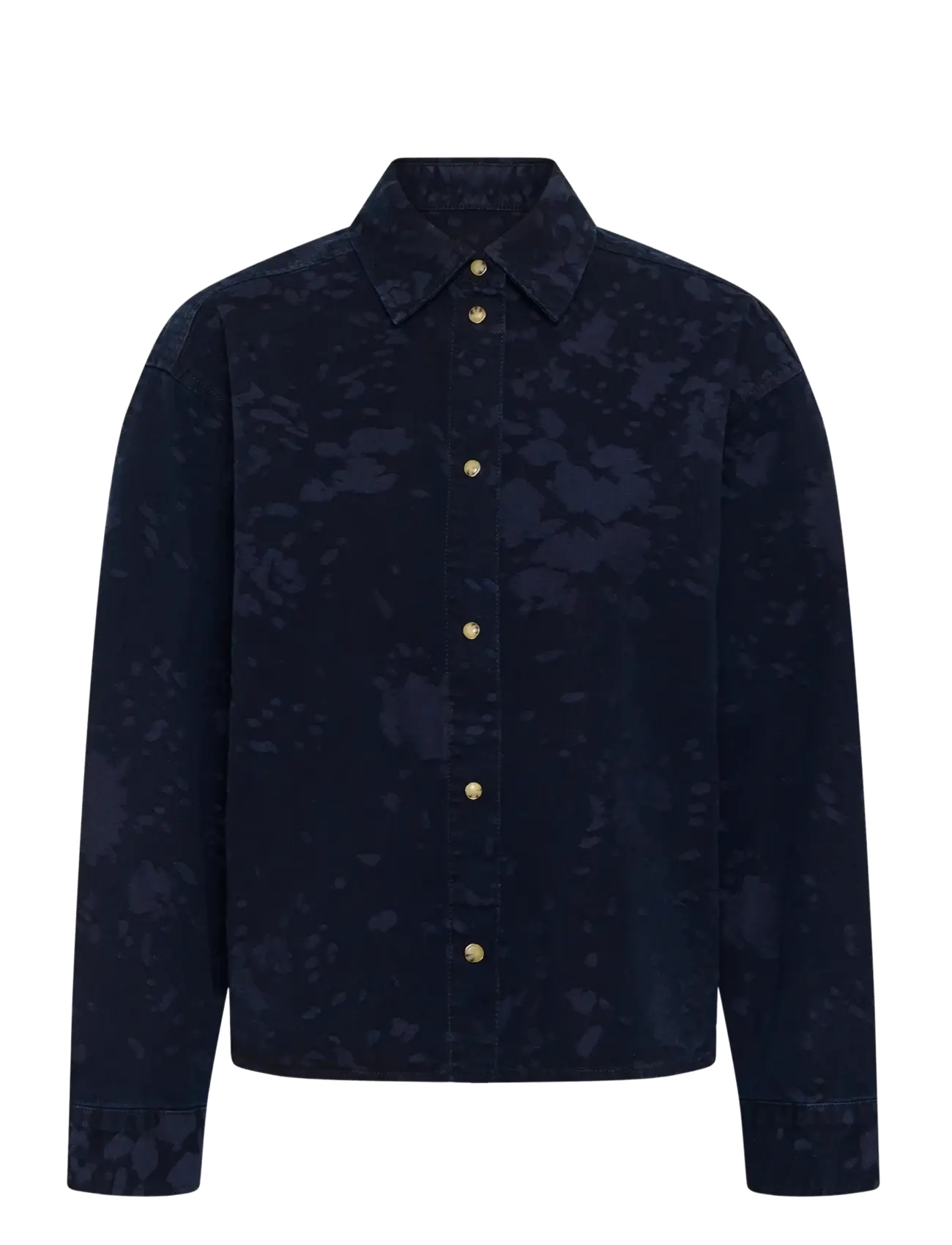InWear GILDAIW SHIRT - Clothing - FLOWER DENIM JACQUARD / navy