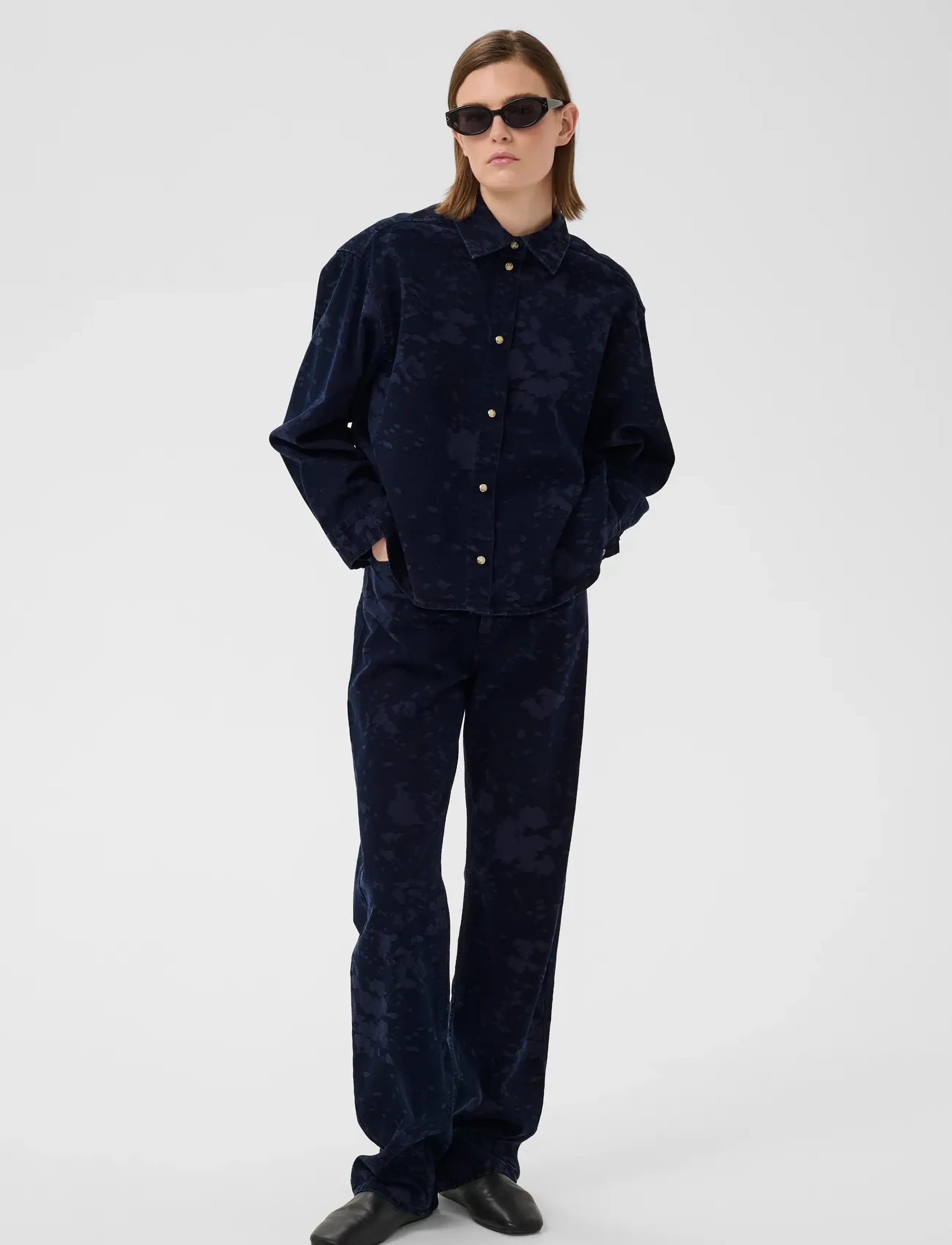 InWear Gildaiw Shirt, 42, Shirts, Marineblau - Denim Frauen