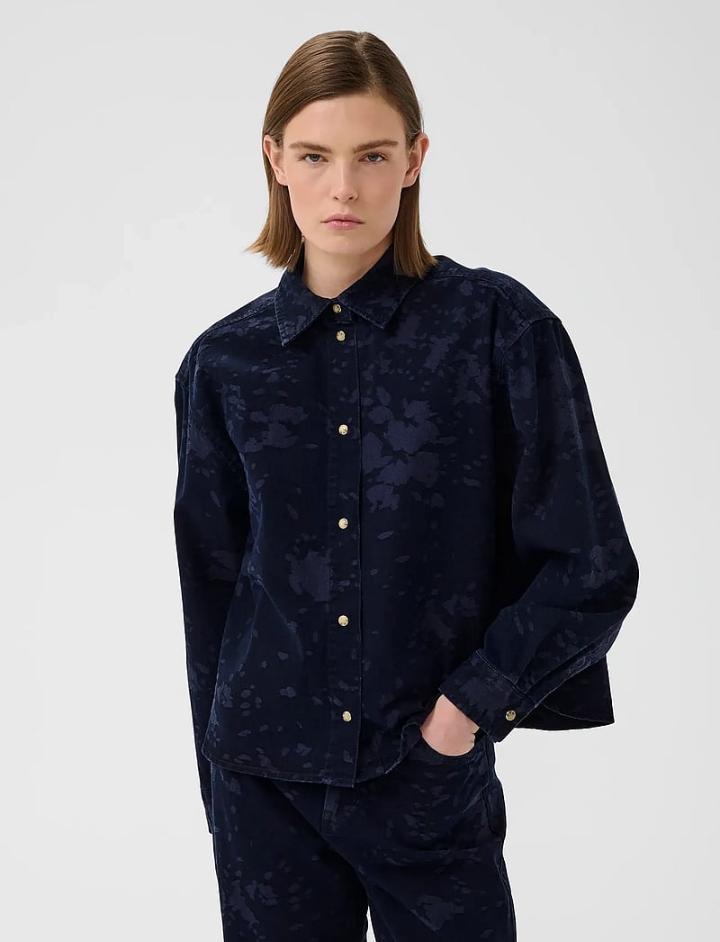 InWear - GILDAIW SHIRT - denimskjorter - flower denim jacquard - 4