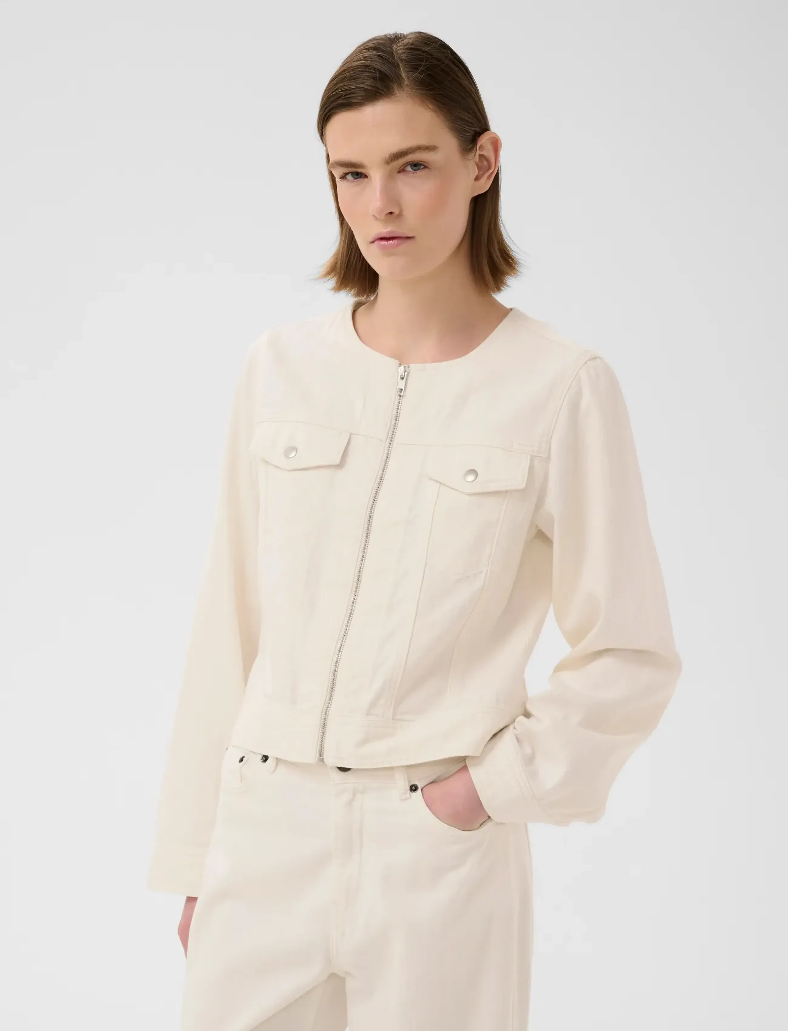 InWear GLADYSIW JACKET - Clothing - ECRU MELANGE / cream