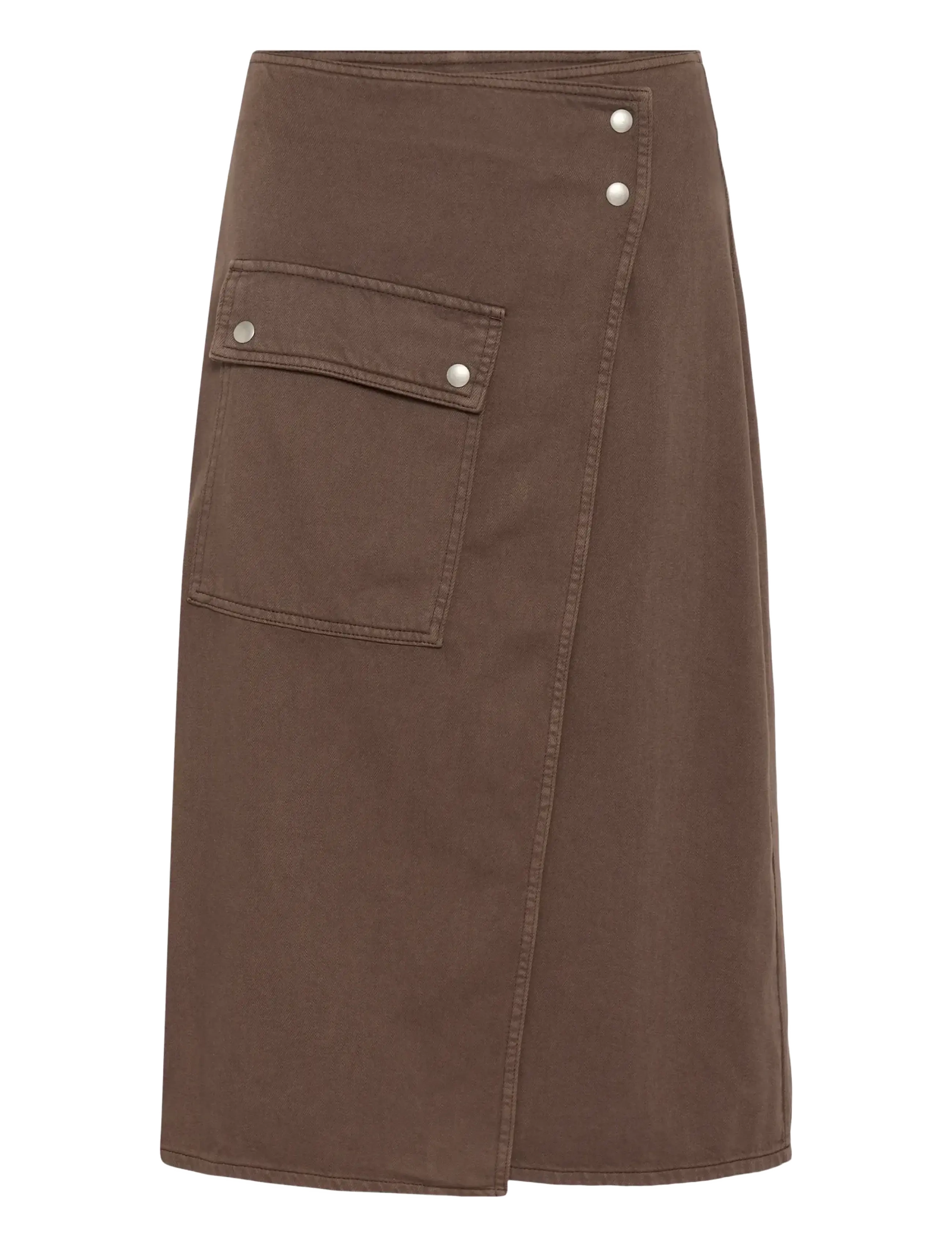InWear GLADYSIW DENIM WRAP SKIRT - Clothing - COFFEE QUARTZ / brown