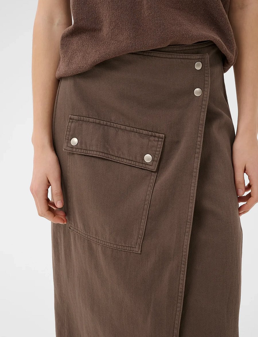 InWear - GLADYSIW DENIM WRAP SKIRT - slå-om-nederdele - coffee quartz - 5