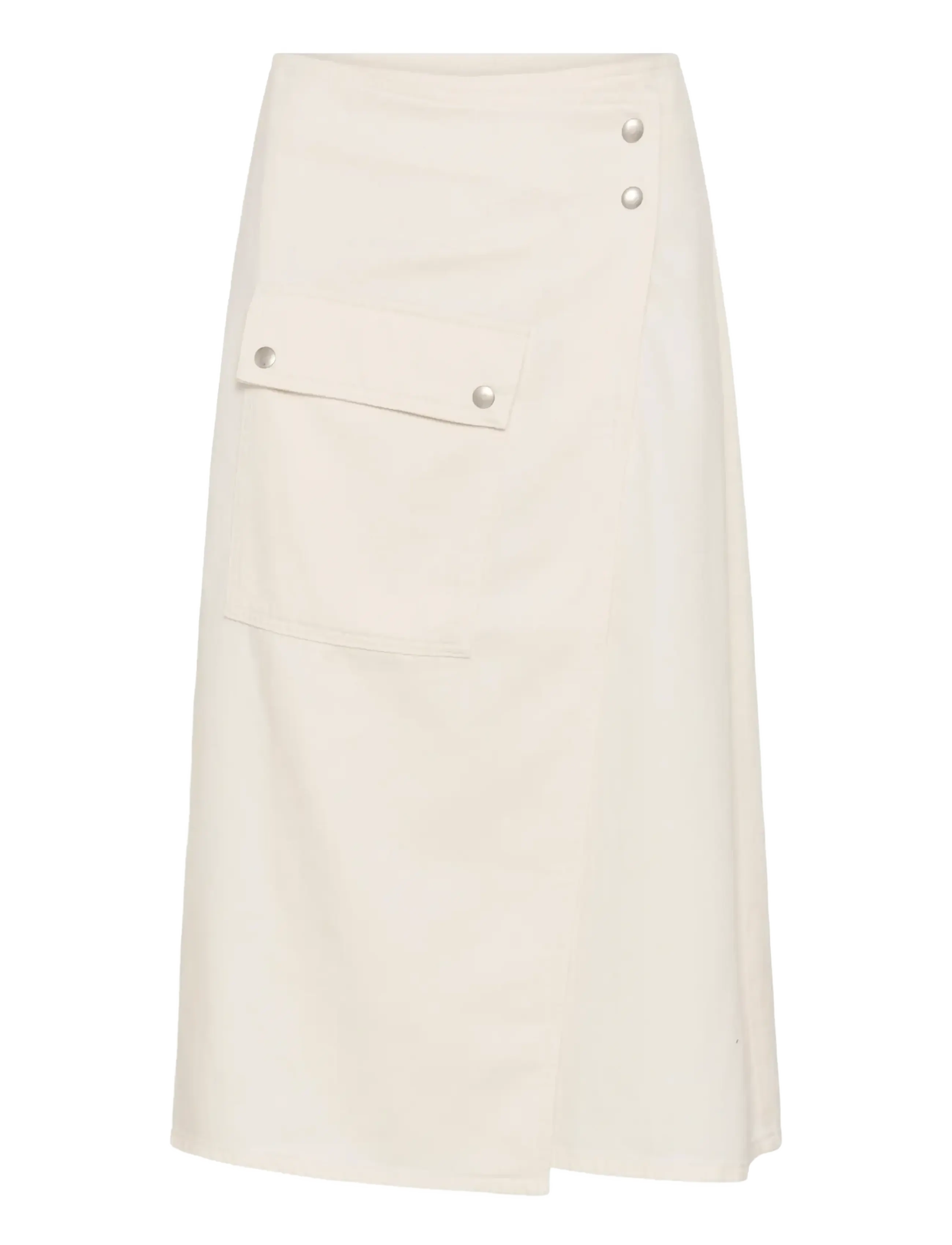 InWear GLADYSIW DENIM WRAP SKIRT - Wickelröcke - ECRU MELANGE / cream
