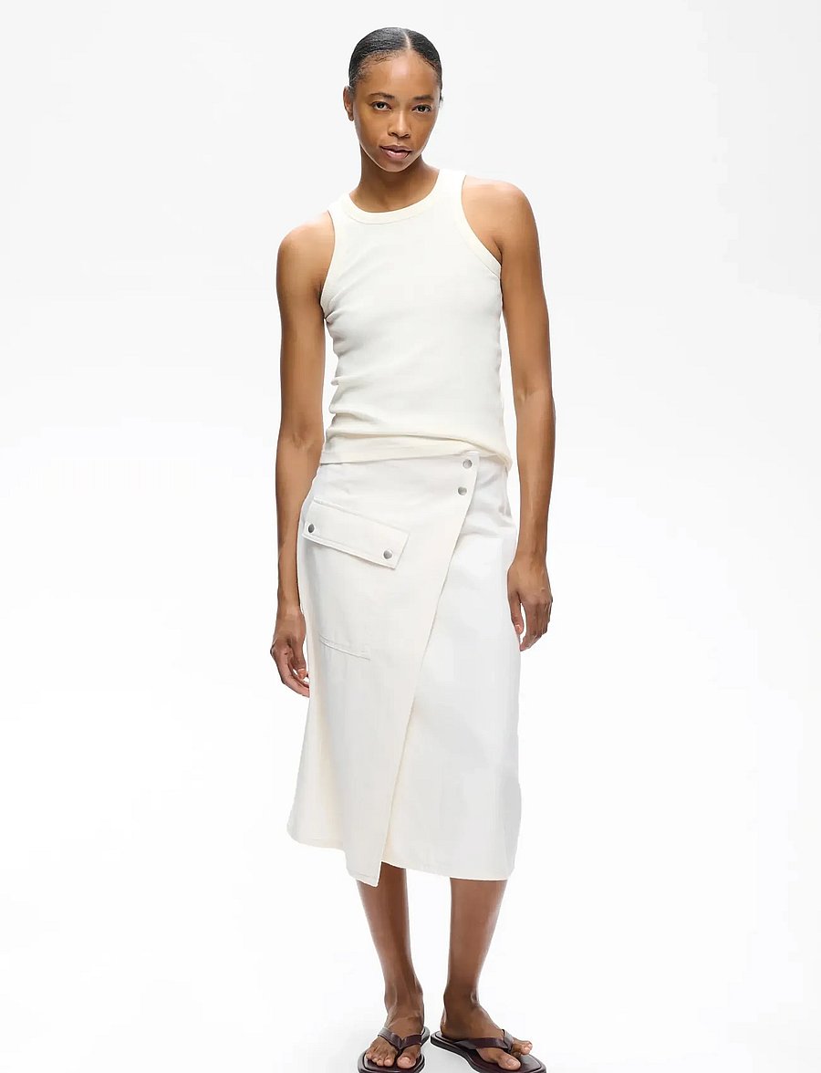 InWear - GLADYSIW DENIM WRAP SKIRT - jupes portefeuille - ecru melange - 0