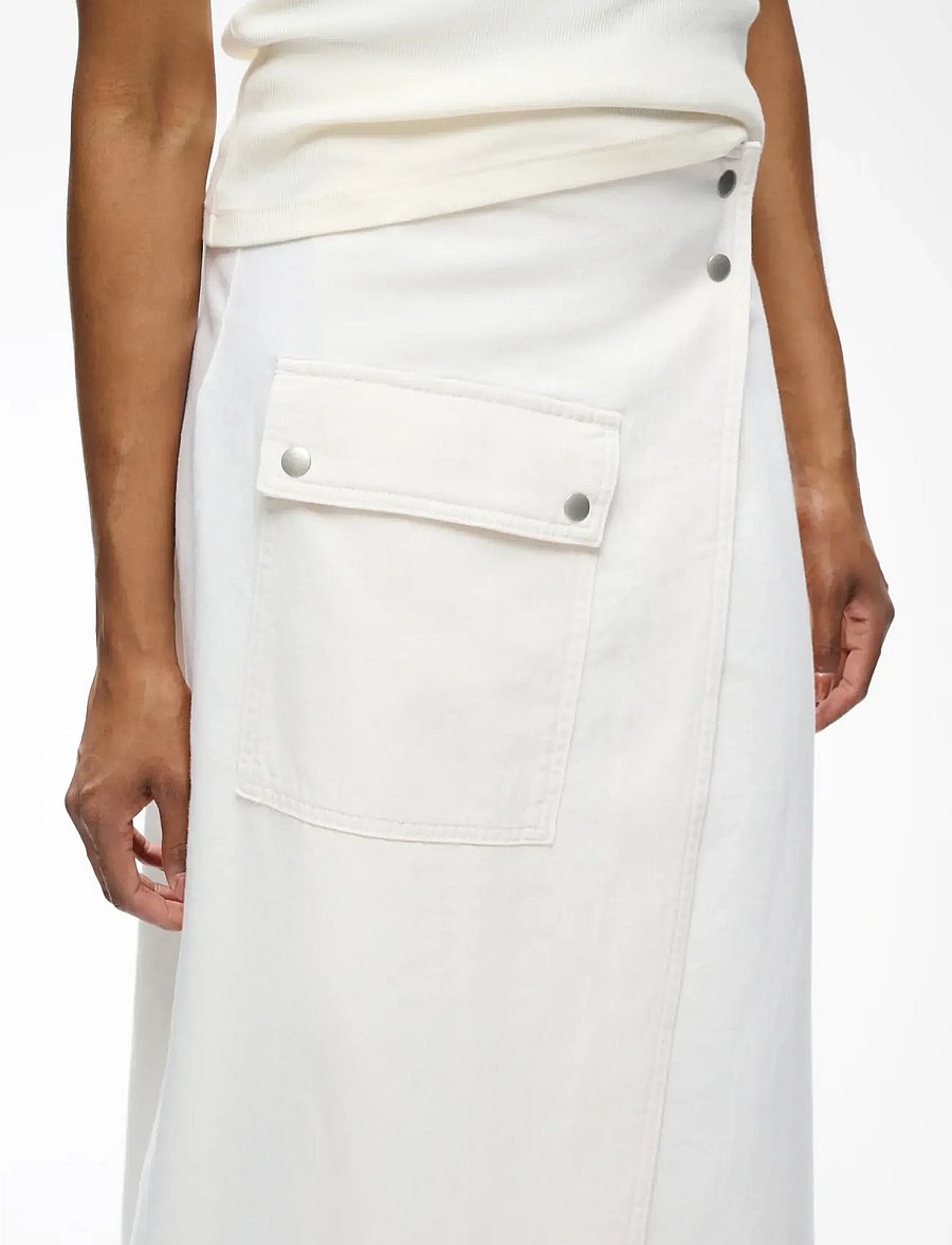 InWear - GLADYSIW DENIM WRAP SKIRT - jupes portefeuille - ecru melange - 5