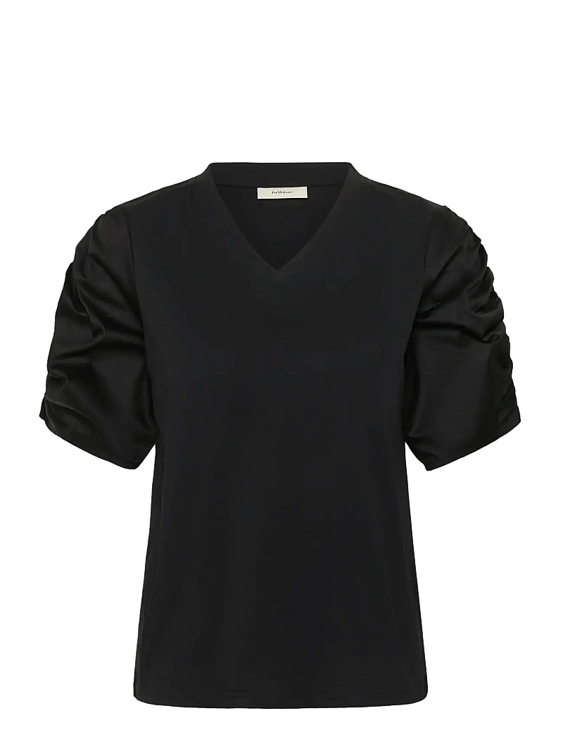 InWear - GUDRUNIW V-NECK TSHIRT - t-shirts - black - 1
