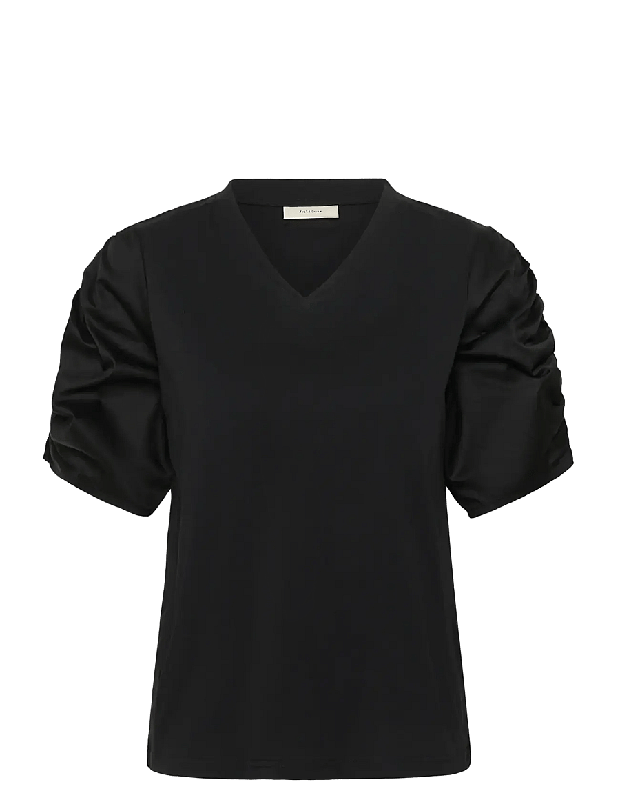 InWear - GUDRUNIW V-NECK TSHIRT - t-shirts - black - 1