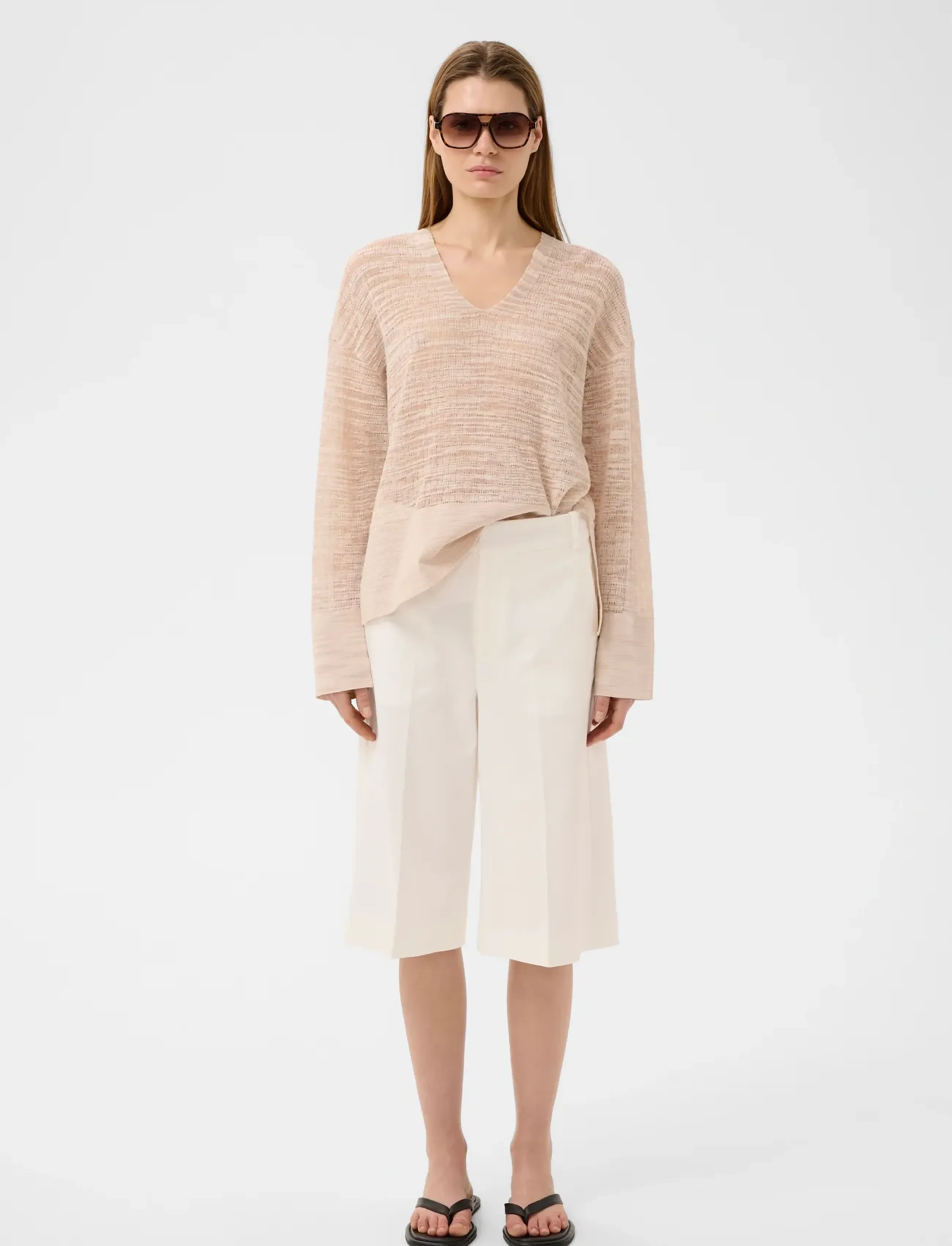 InWear - ZELLAIW LONGLINE SHORTS - bermudas - whisper white - 3