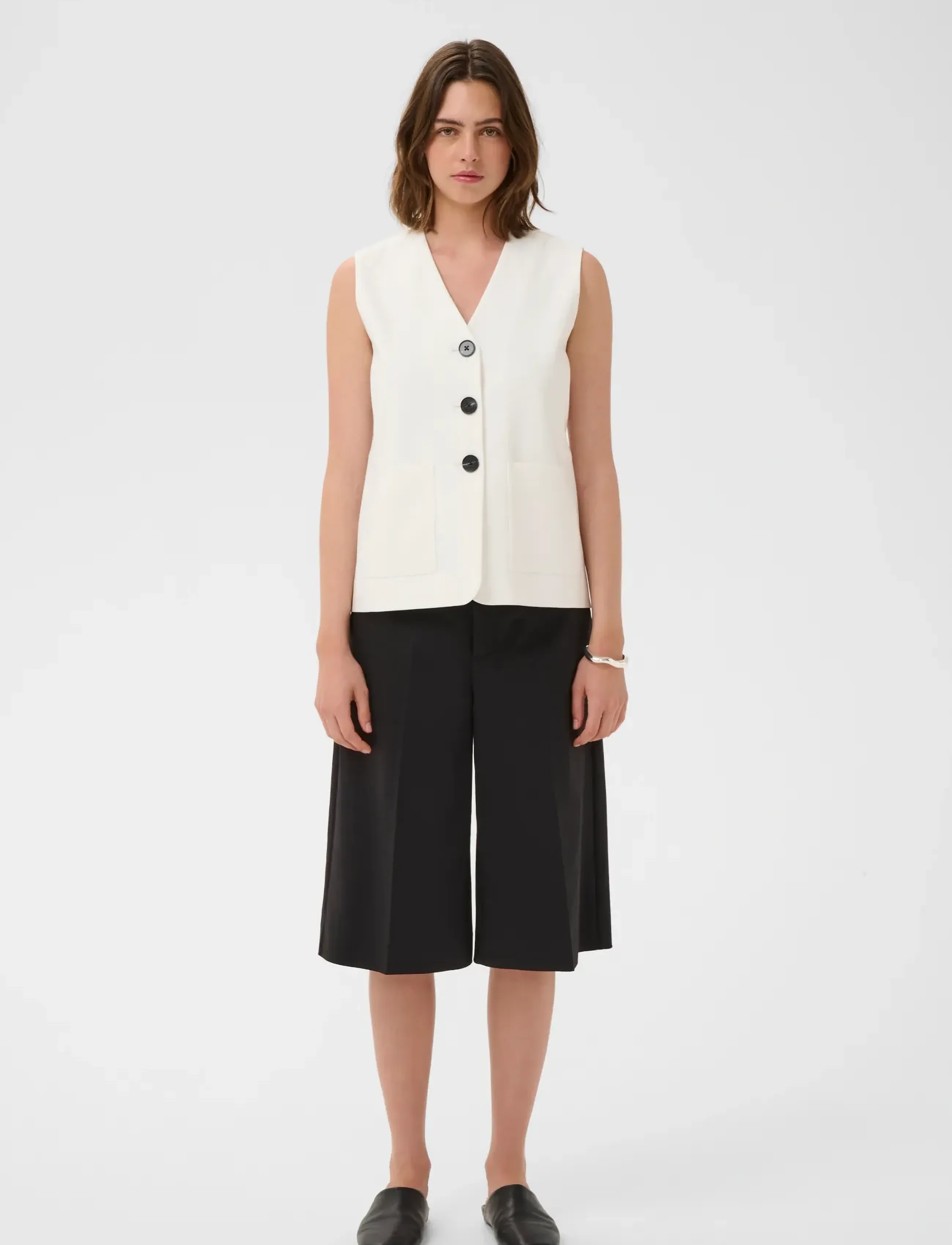 InWear - ZELLAIW HIP WAISTCOAT - veste - whisper white - 3