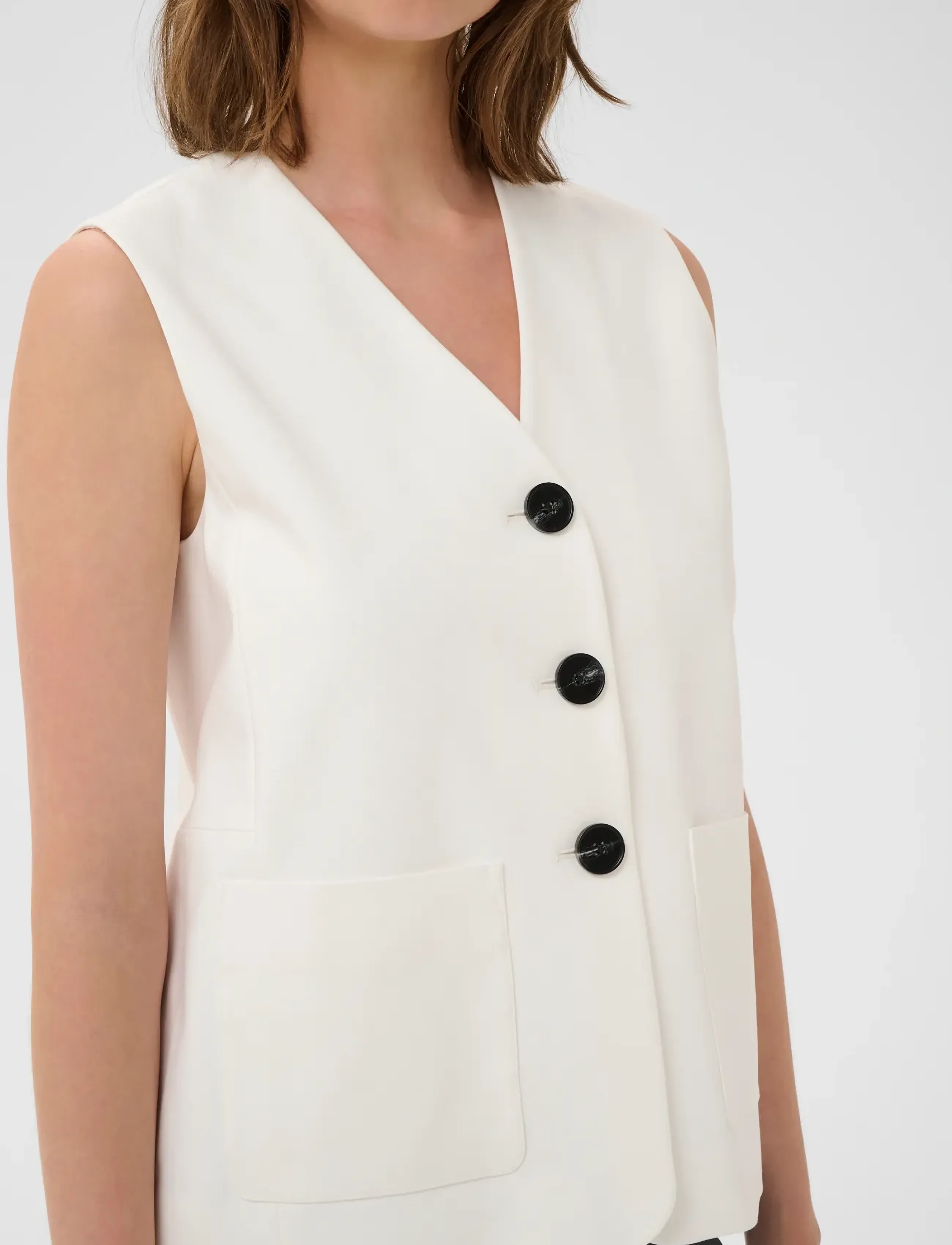 InWear - ZELLAIW HIP WAISTCOAT - veste - whisper white - 5