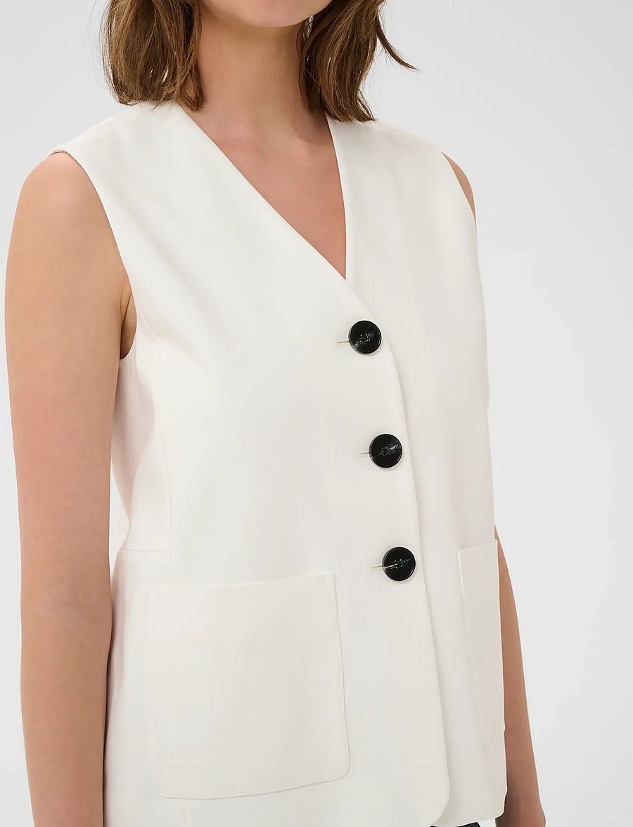 InWear - ZELLAIW HIP WAISTCOAT - westen - whisper white - 5