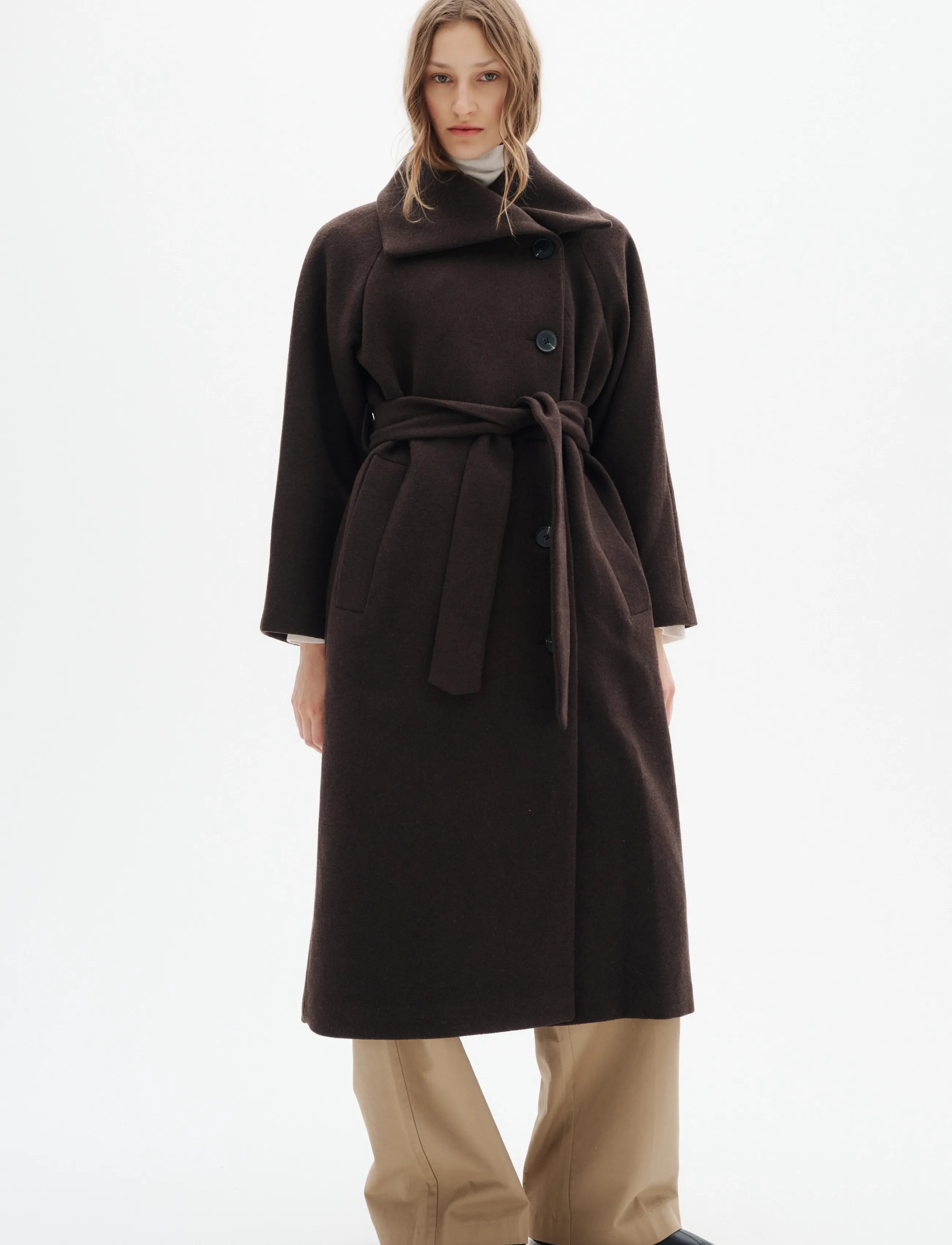 InWear ZORAHIW LONG COAT - Joped ja mantlid - CHOCOLATE BROWN / brown