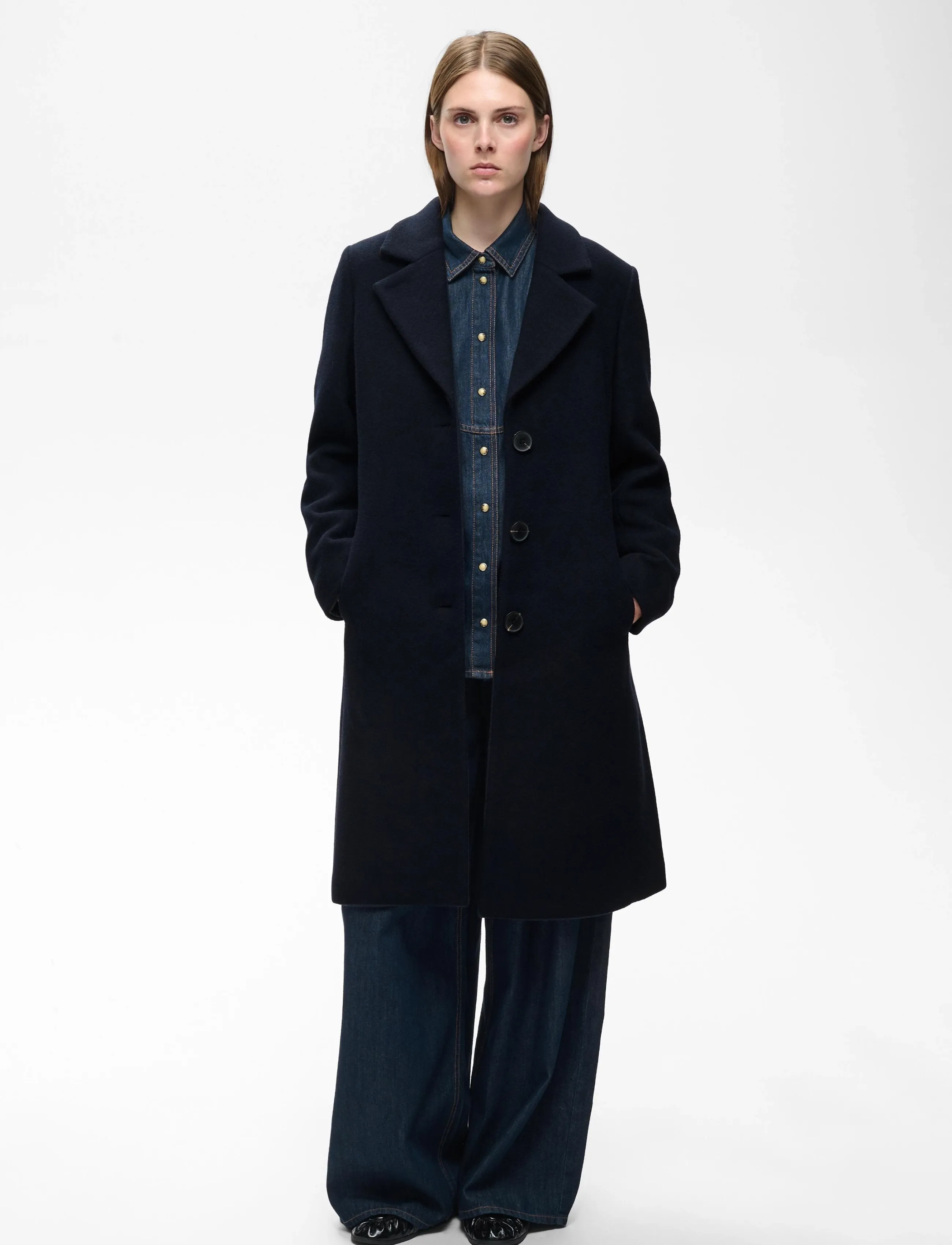 InWear ZORAHIW CLASSIC COAT - Uldfrakker - MARINE BLUE / navy