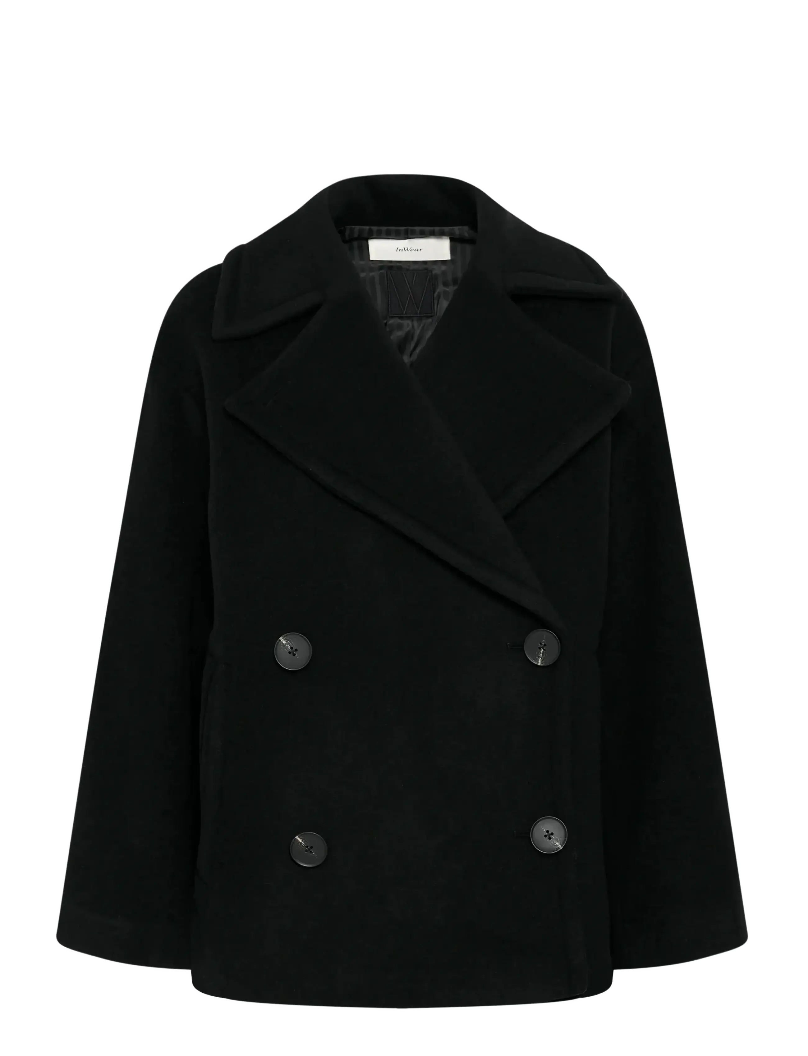 InWear - ZORAHIW SHORT DB COAT - winter jackets - black - 1