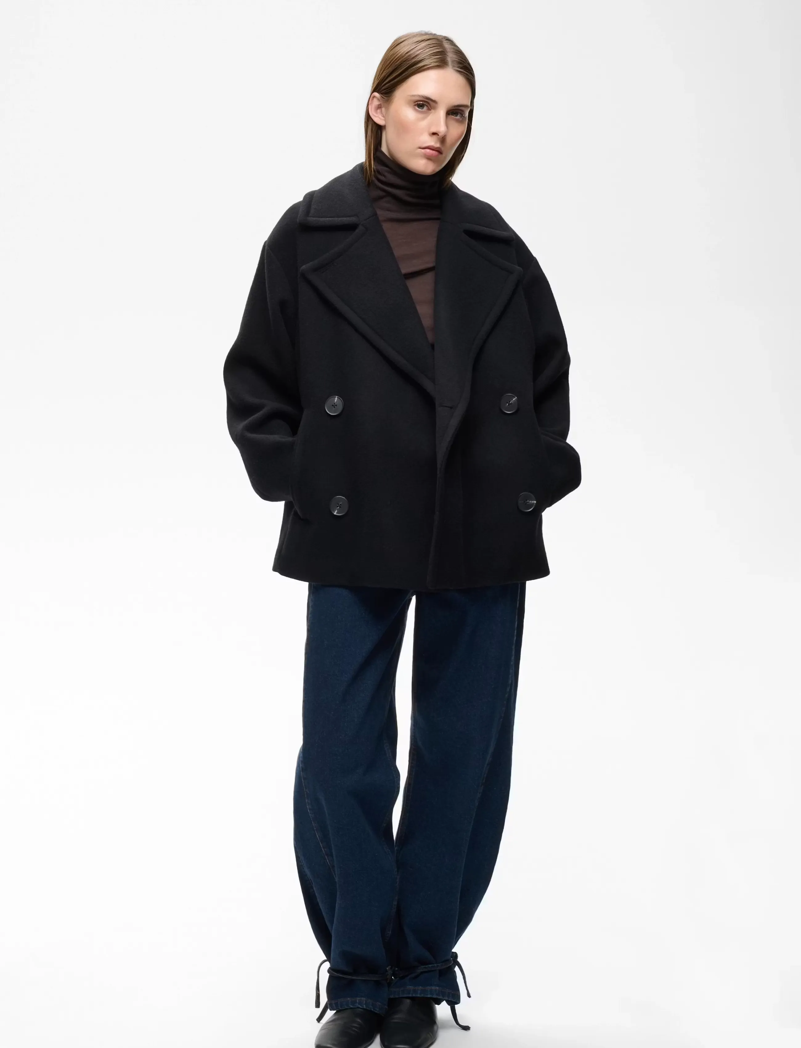InWear ZORAHIW SHORT DB COAT - Inspiration - BLACK / black