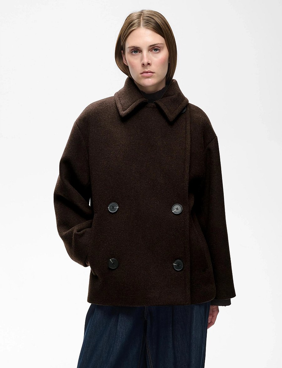 InWear - ZORAHIW SHORT DB COAT - vinterjackor - chocolate brown - 0