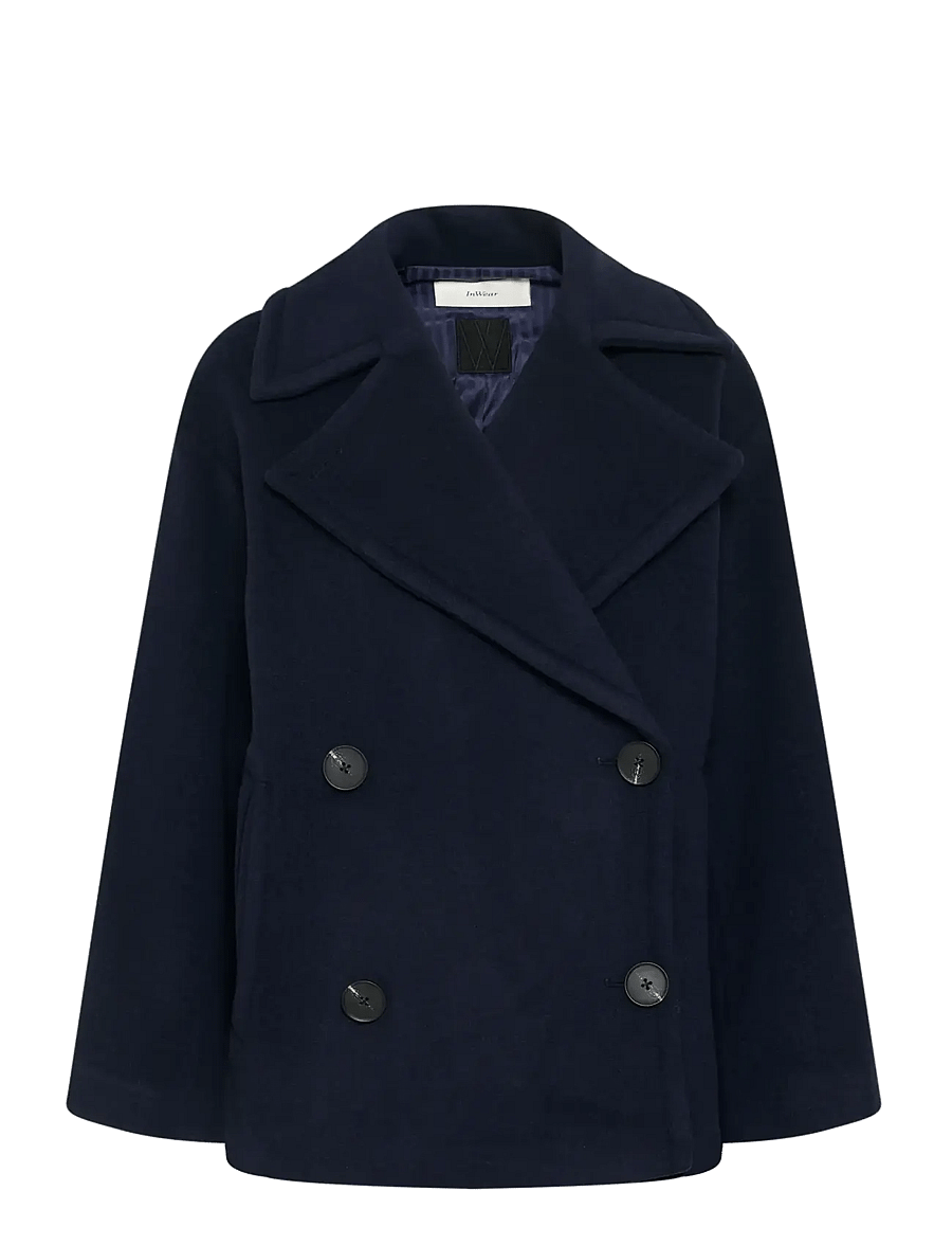 InWear - ZORAHIW SHORT DB COAT - winter jackets - marine blue - 1