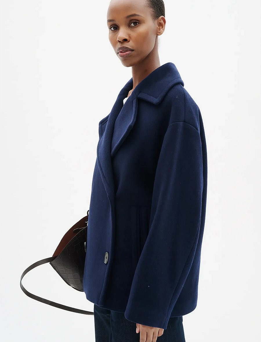InWear - ZORAHIW SHORT DB COAT - winter jackets - marine blue - 3