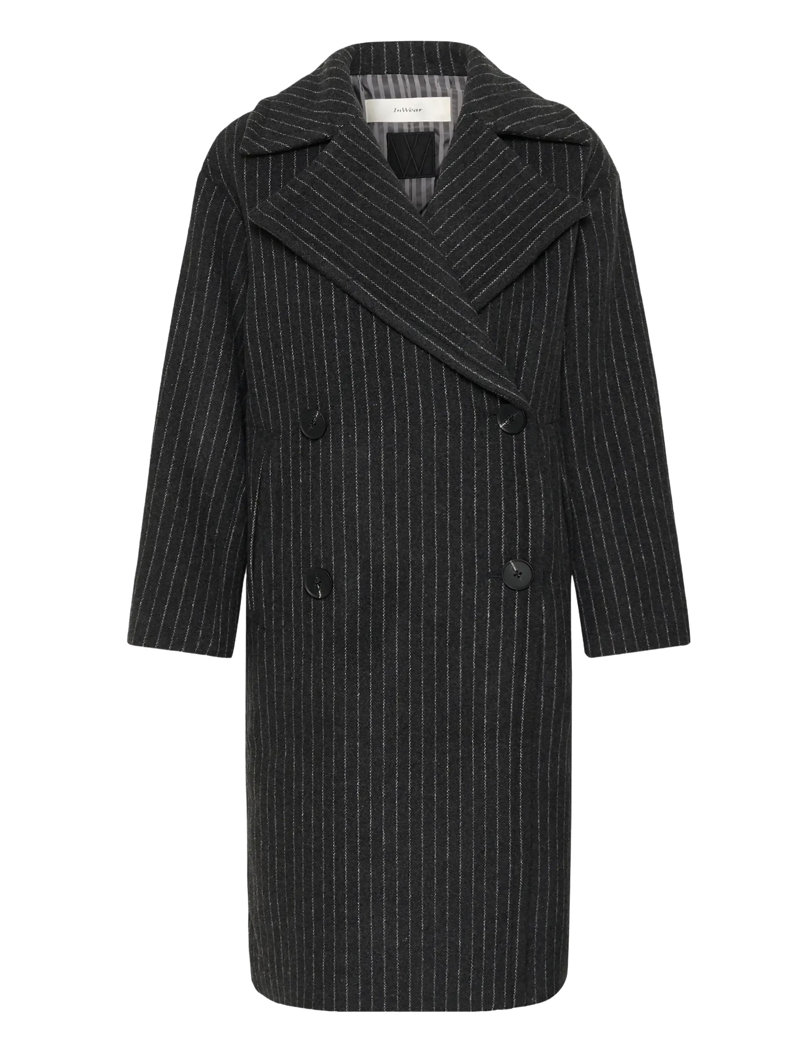 InWear - ZORAHIW DB COAT PINSTRIPED - dark grey melange pinstripe - 1