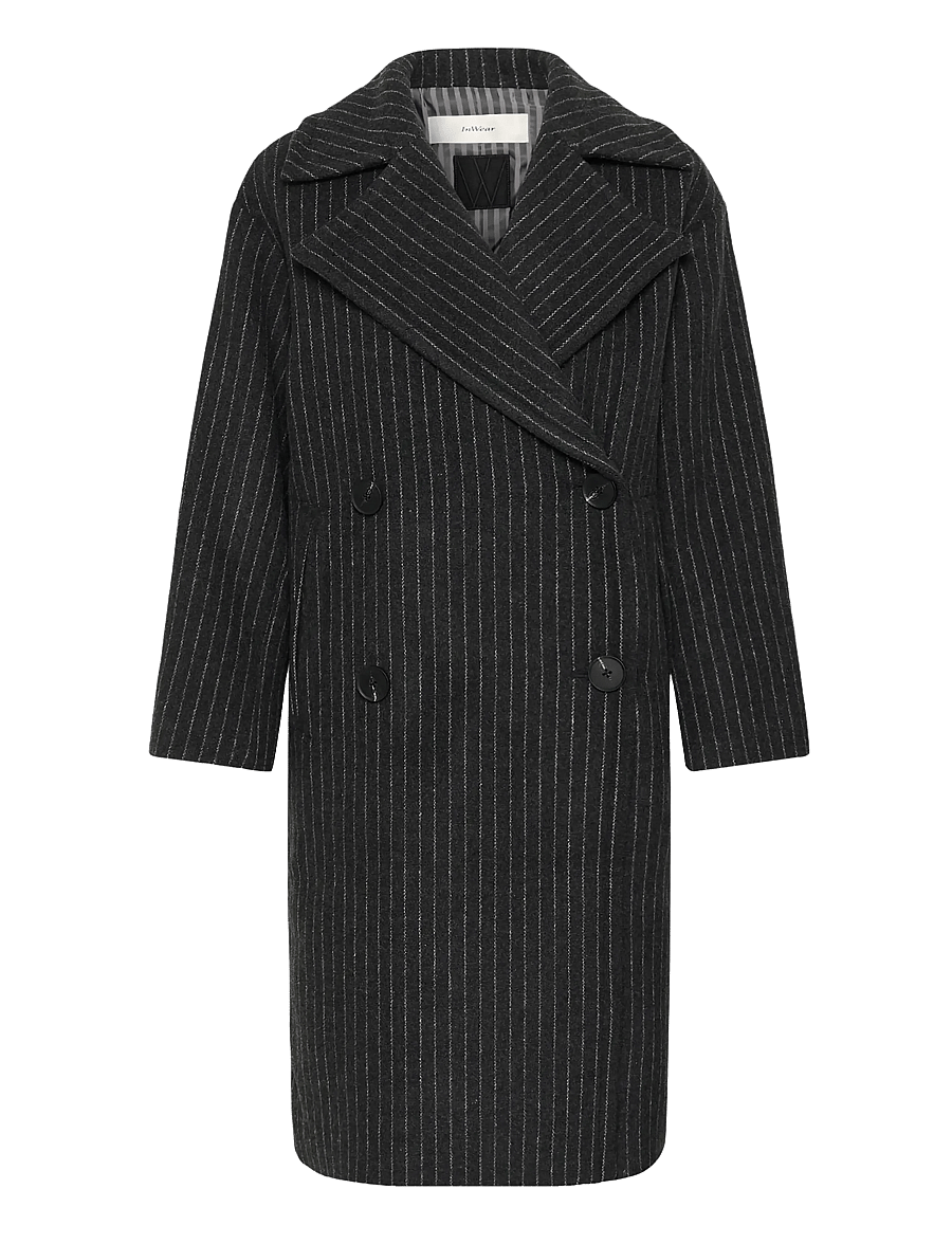 InWear - ZORAHIW DB COAT PINSTRIPED - dark grey melange pinstripe - 1
