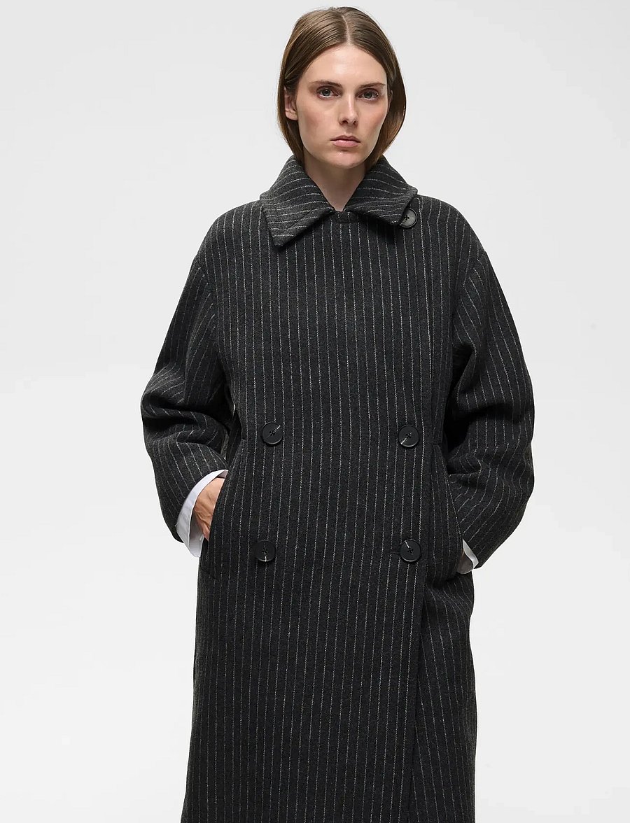 InWear - ZORAHIW DB COAT PINSTRIPED - dark grey melange pinstripe - 0