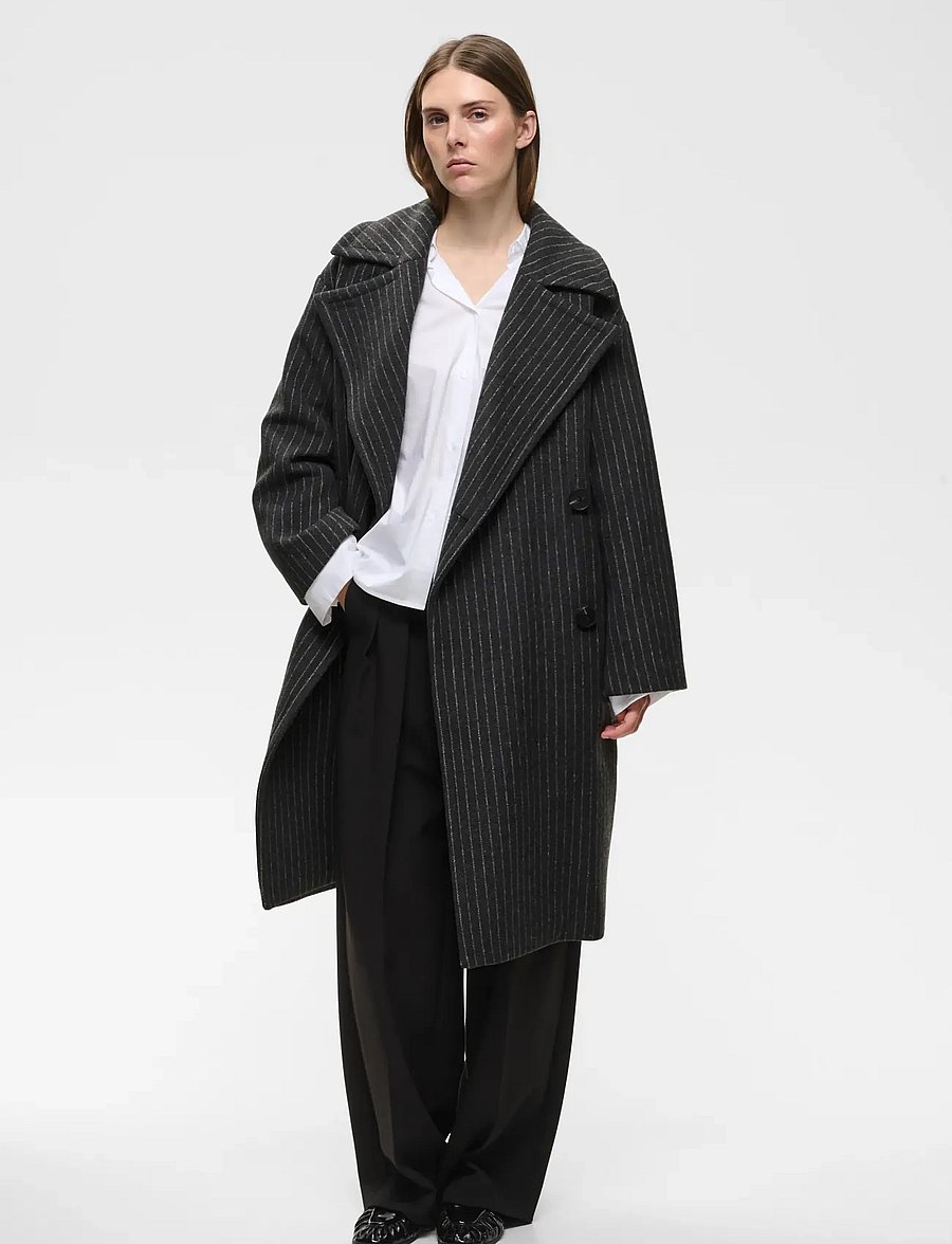 InWear - ZORAHIW DB COAT PINSTRIPED - dark grey melange pinstripe - 3