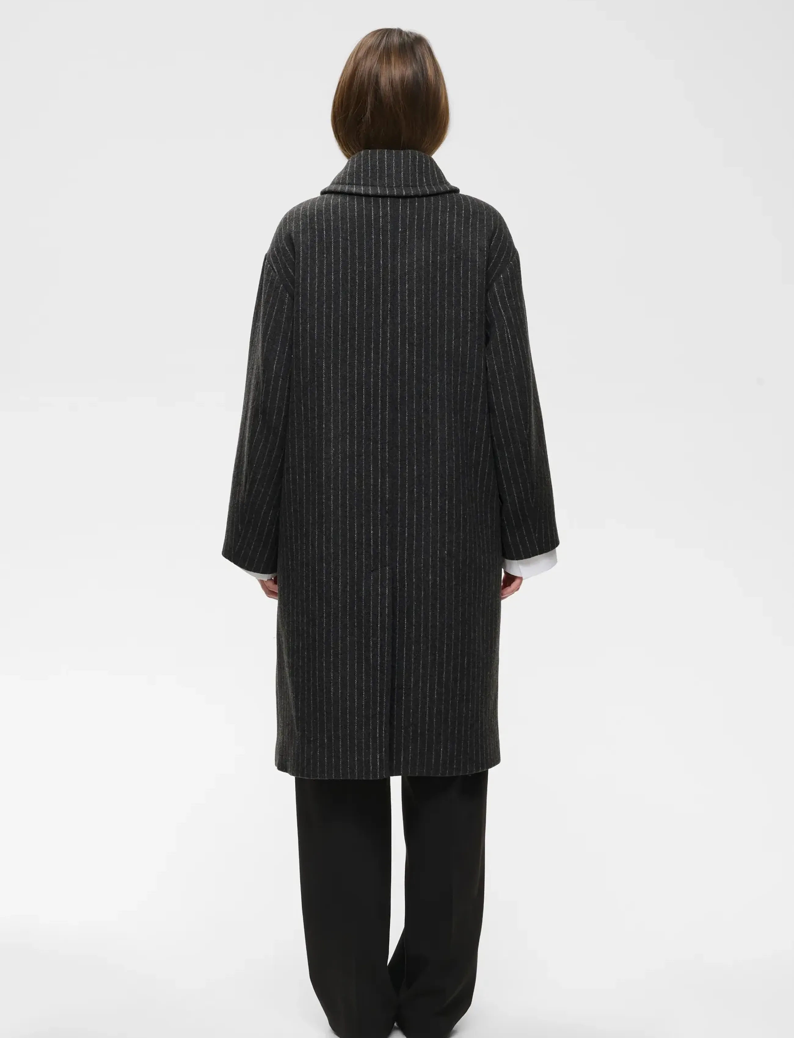 InWear - ZORAHIW DB COAT PINSTRIPED - dark grey melange pinstripe - 4