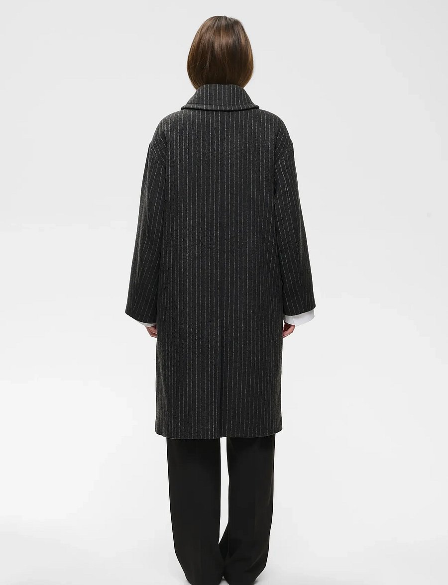 InWear - ZORAHIW DB COAT PINSTRIPED - dark grey melange pinstripe - 4