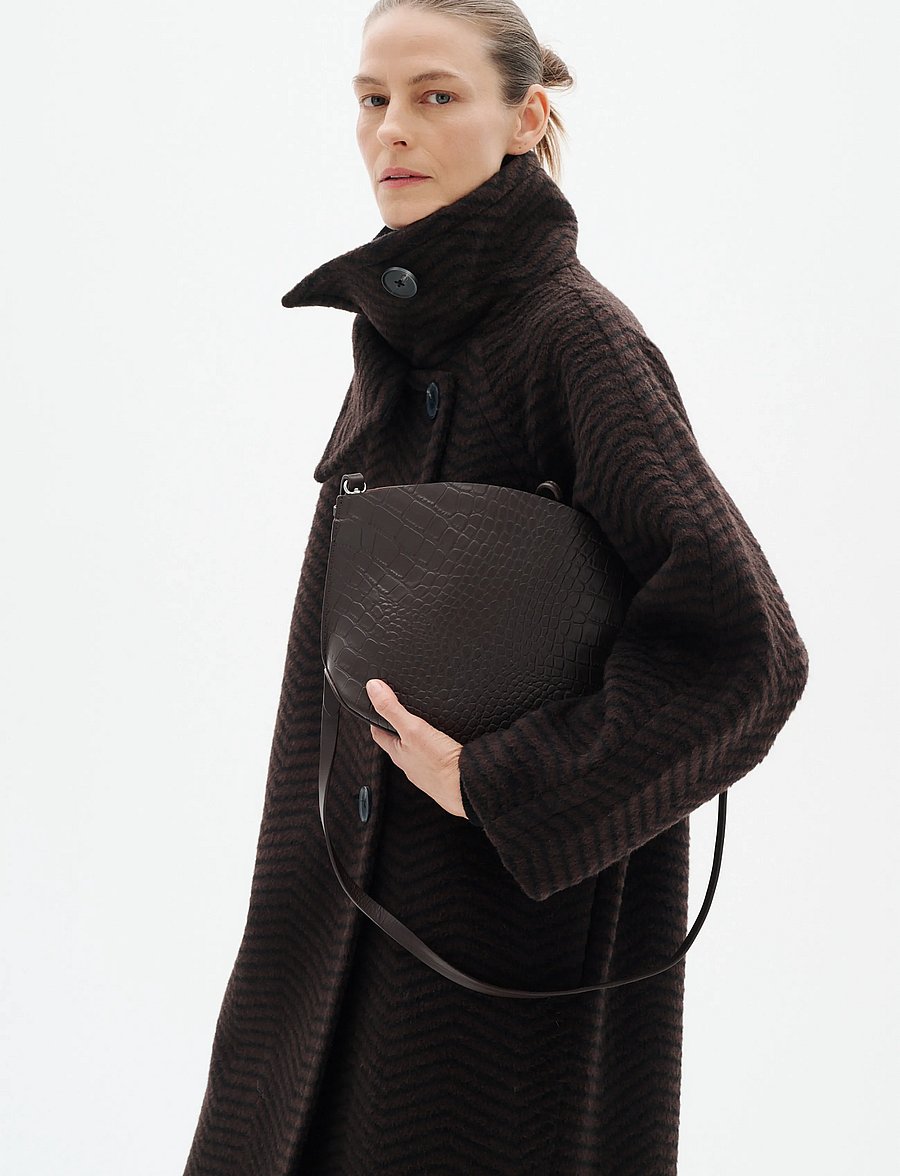 InWear - ZASCHAIW COLLAR COAT - black / brown herringbone - 3