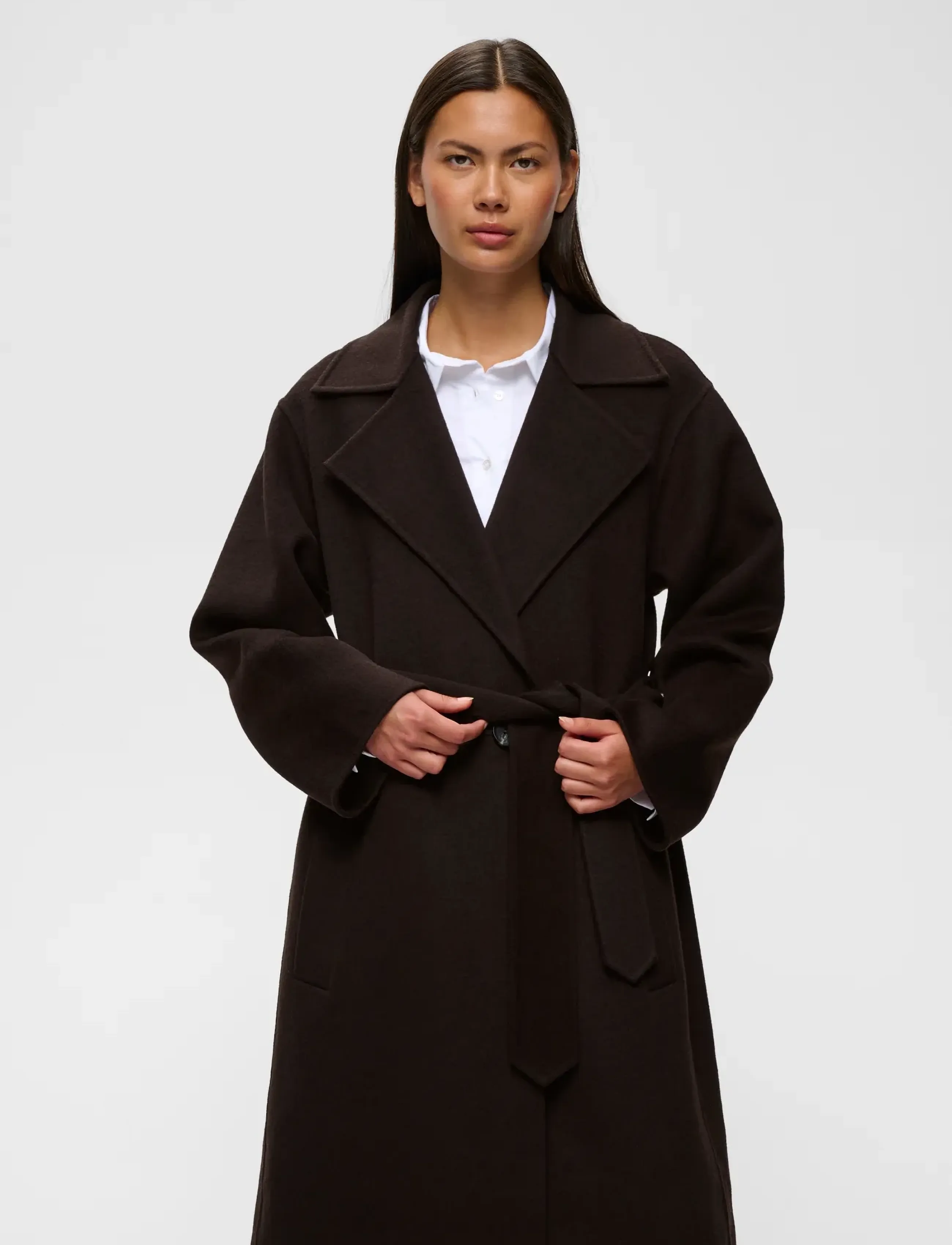 InWear ZILLAIW LONG COAT - Talvejoped - CHOCOLATE BROWN / brown