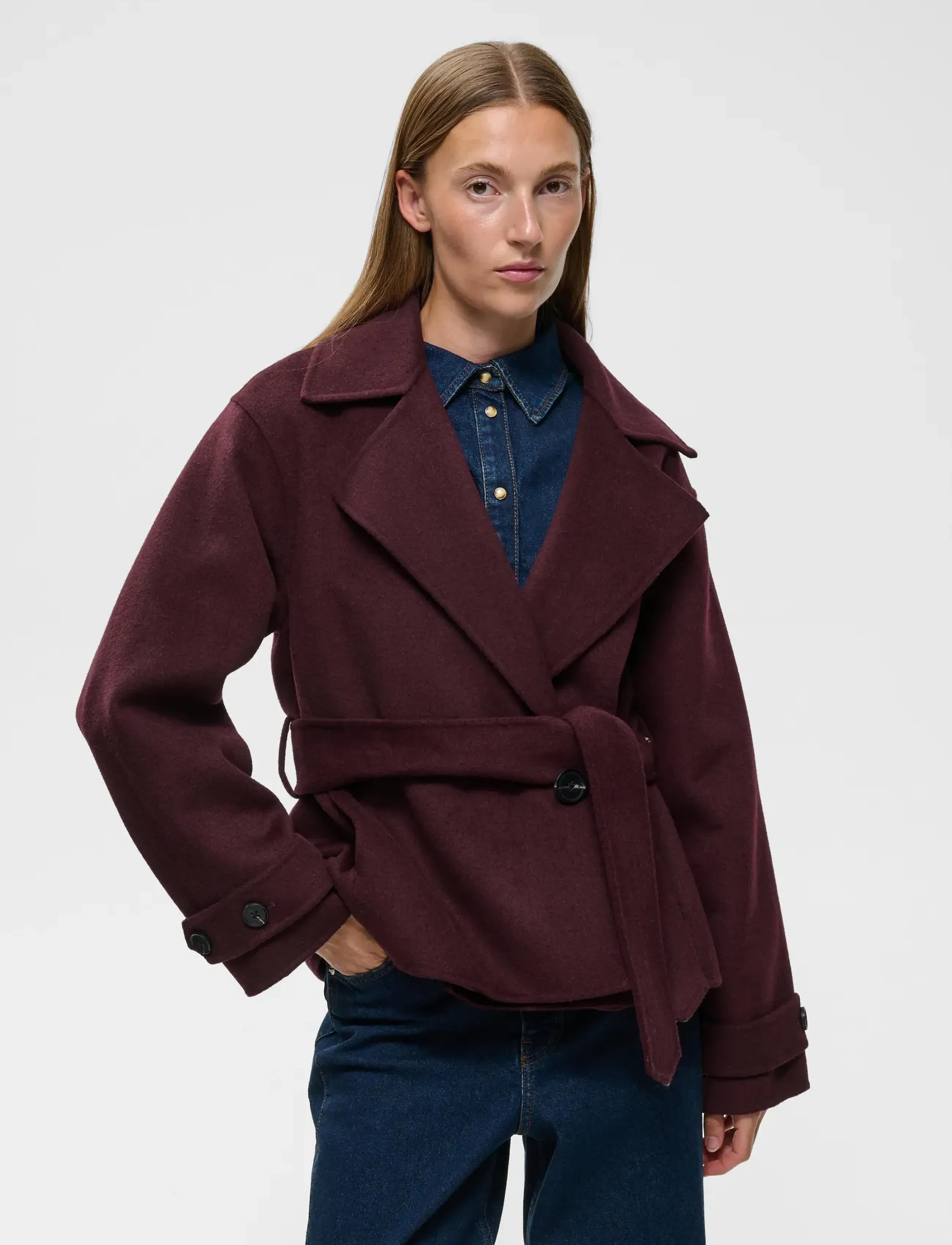 InWear ZILLAIW SHORT COAT - Talvejoped - ZINFANDEL / burgundy