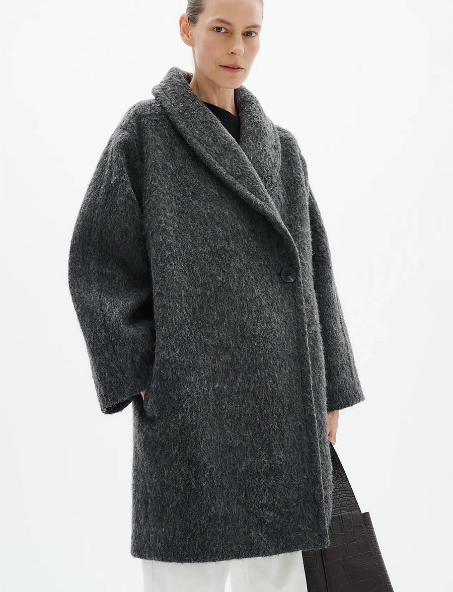 InWear - ZUZIEIW COCOON COAT - talvejoped - dark grey melange - 0