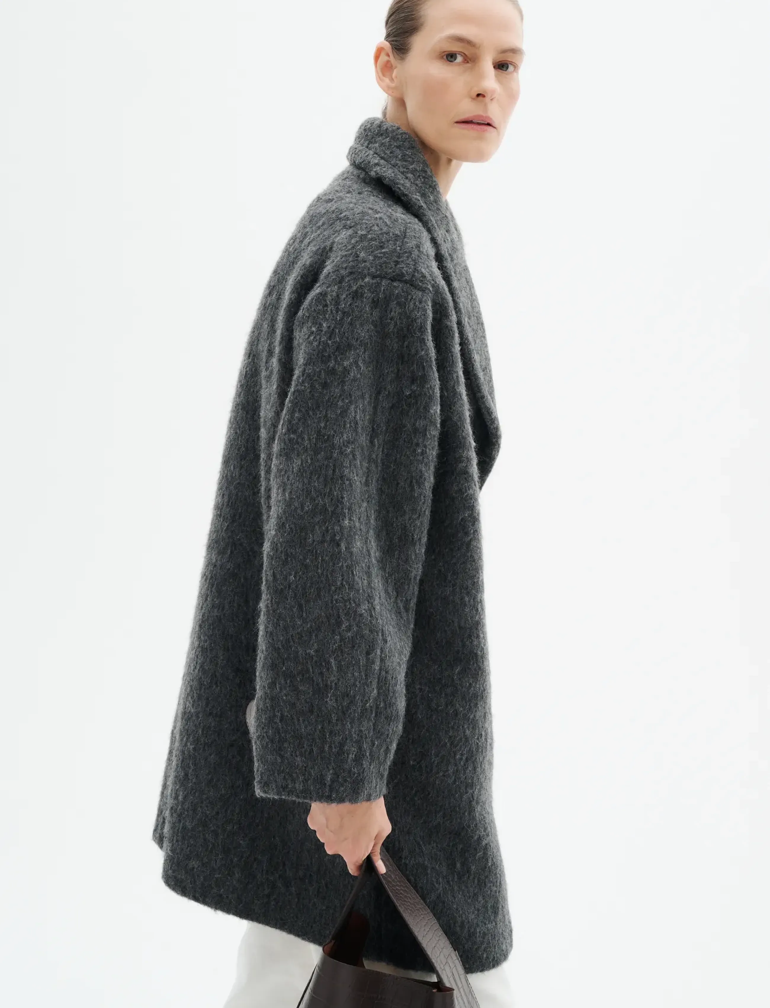 InWear - ZUZIEIW COCOON COAT - talvejoped - dark grey melange - 3