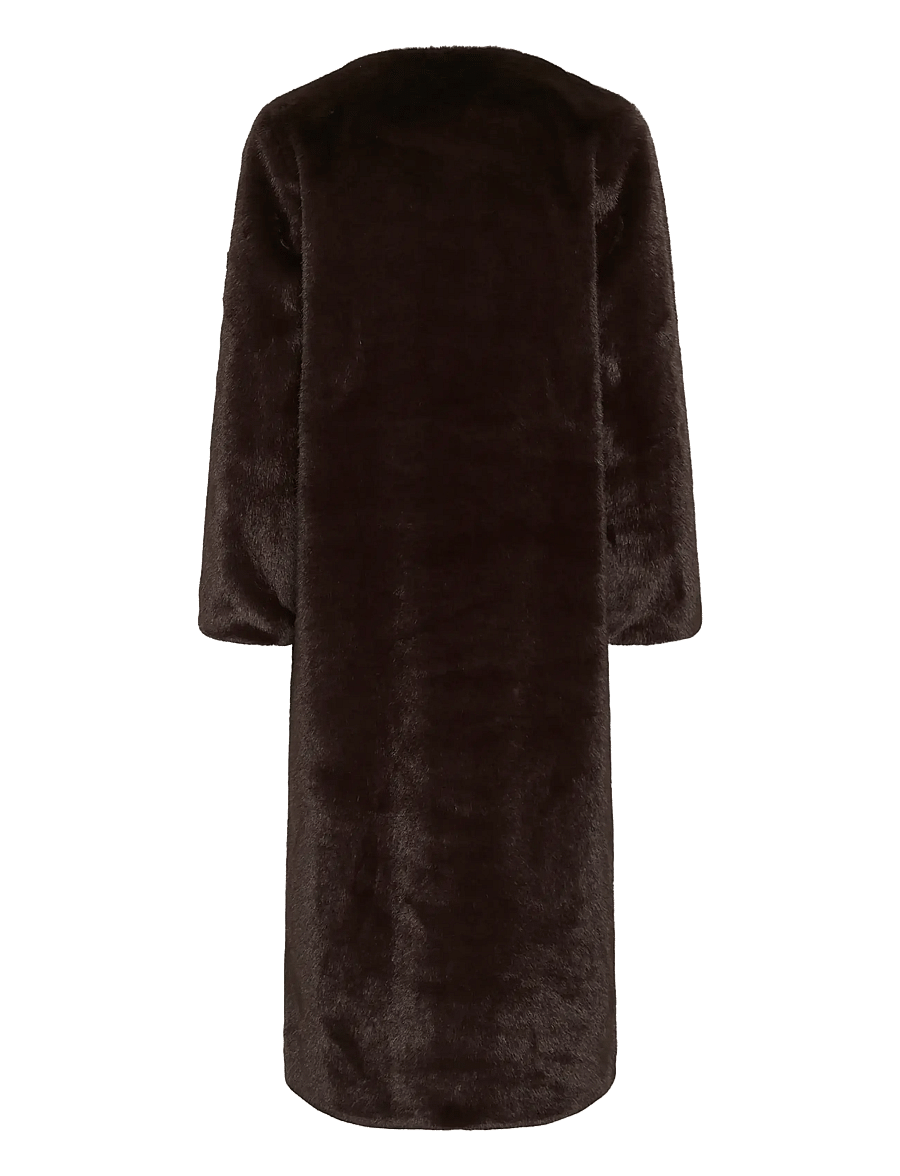InWear - ZABELLEIW LONG COAT - fuskpäls - chocolate brown - 2