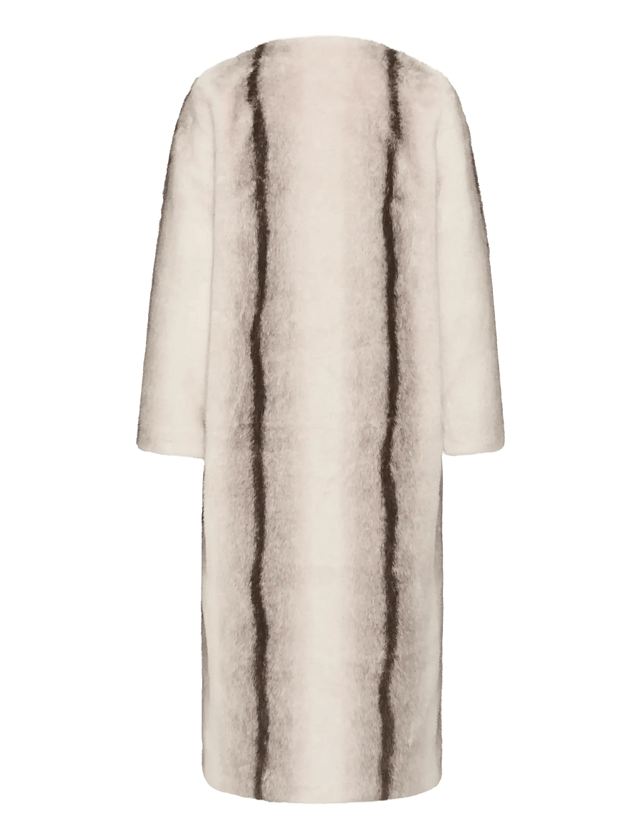 InWear - ZABELLEIW LONG COAT - faux fur jakker - faux fur stripe - 2