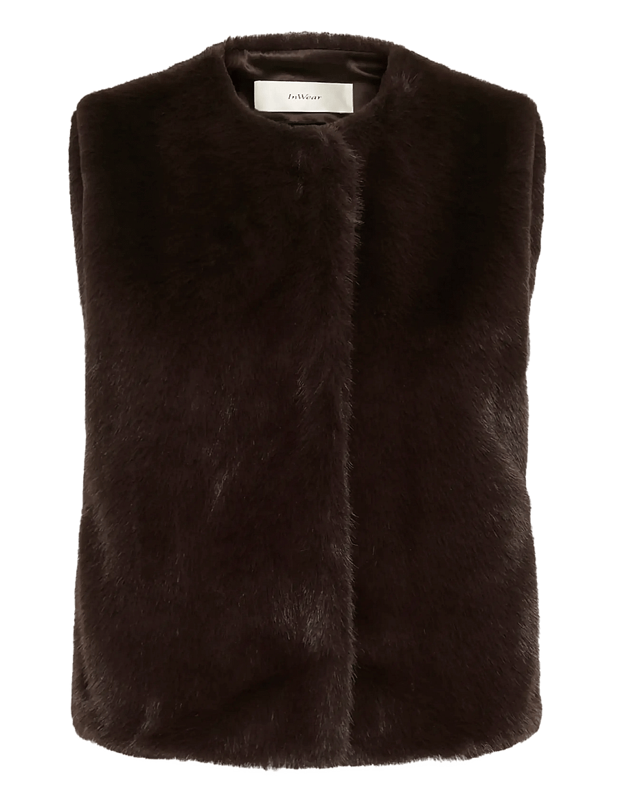 InWear - ZABELLEIW WAISTCOAT - fleece- och teddyvästar - chocolate brown - 1