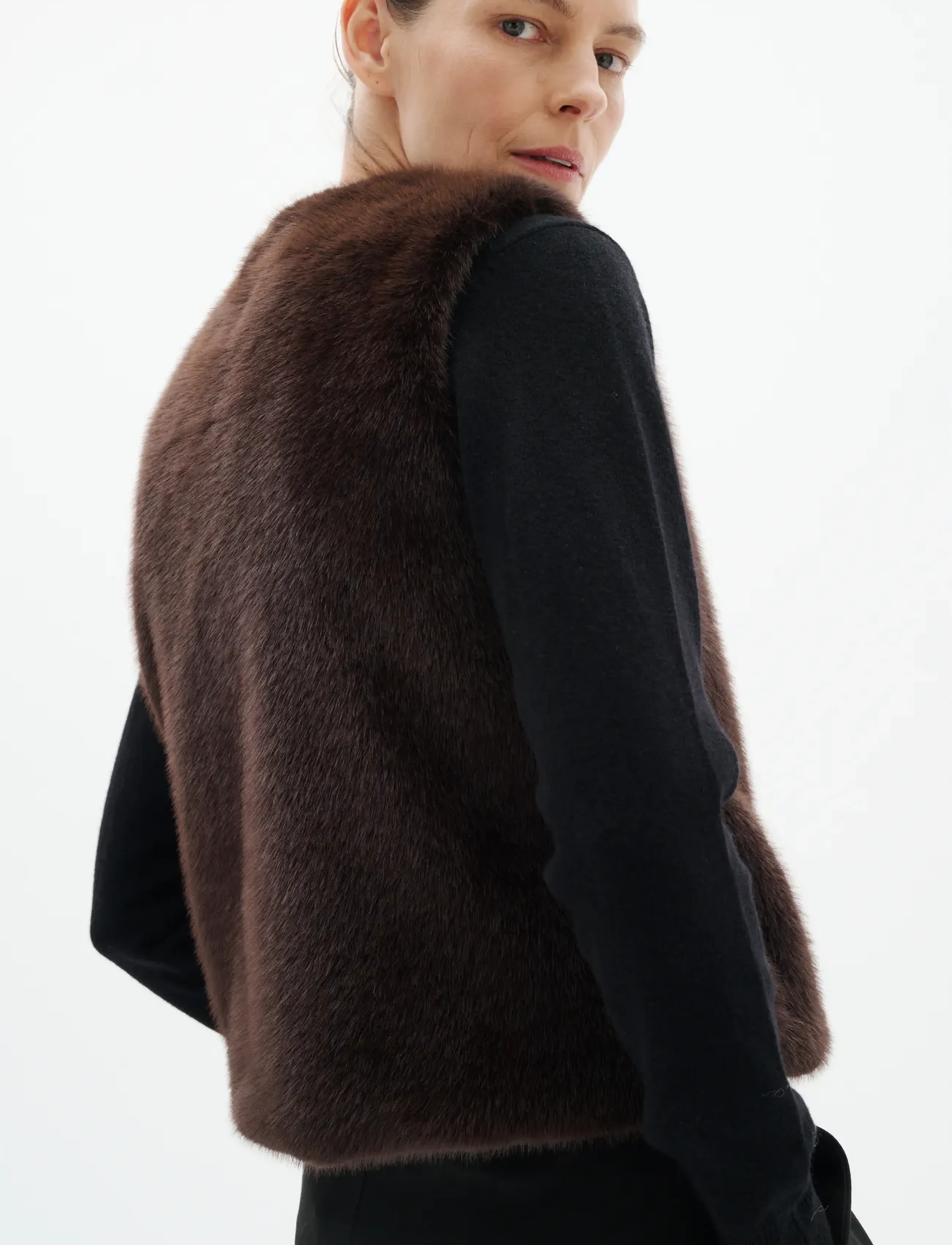 InWear - ZABELLEIW WAISTCOAT - fleece- och teddyvästar - chocolate brown - 3