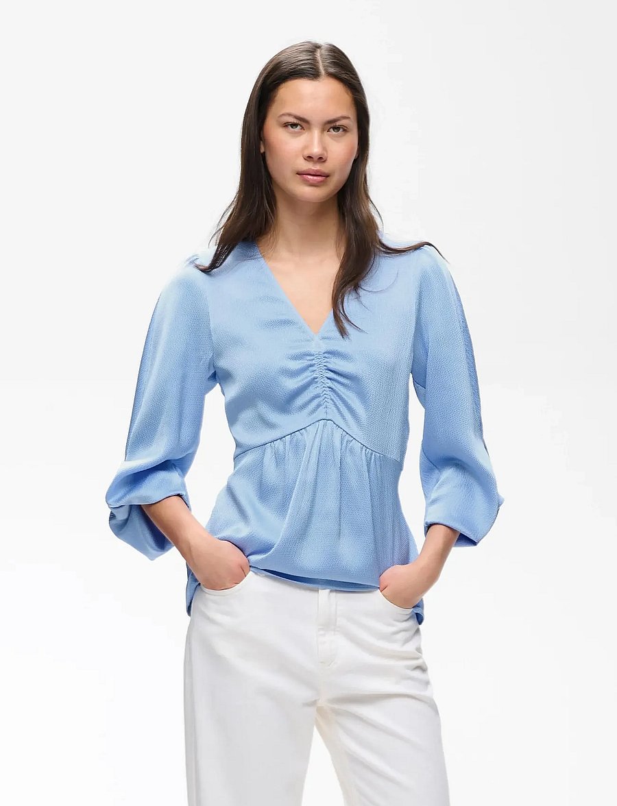 InWear - HOLLEYIW TOP - langärmelige blusen - bel air blue - 0