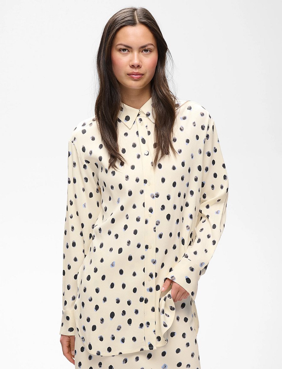 InWear - HENRIIW SHIRT - long-sleeved shirts - vanilla brush dot - 0