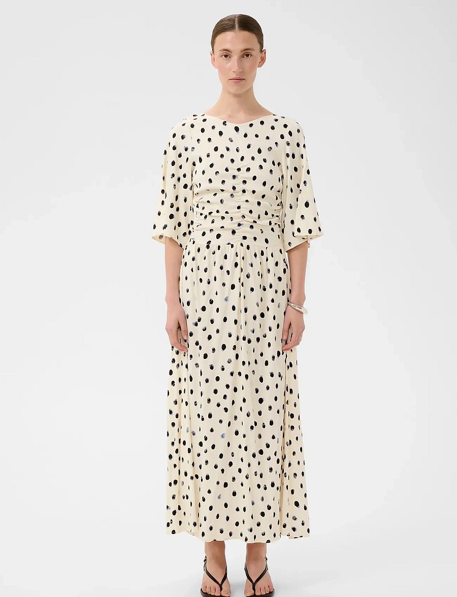 InWear - HENRIIW DRESS - midi kjoler - vanilla brush dot - 0