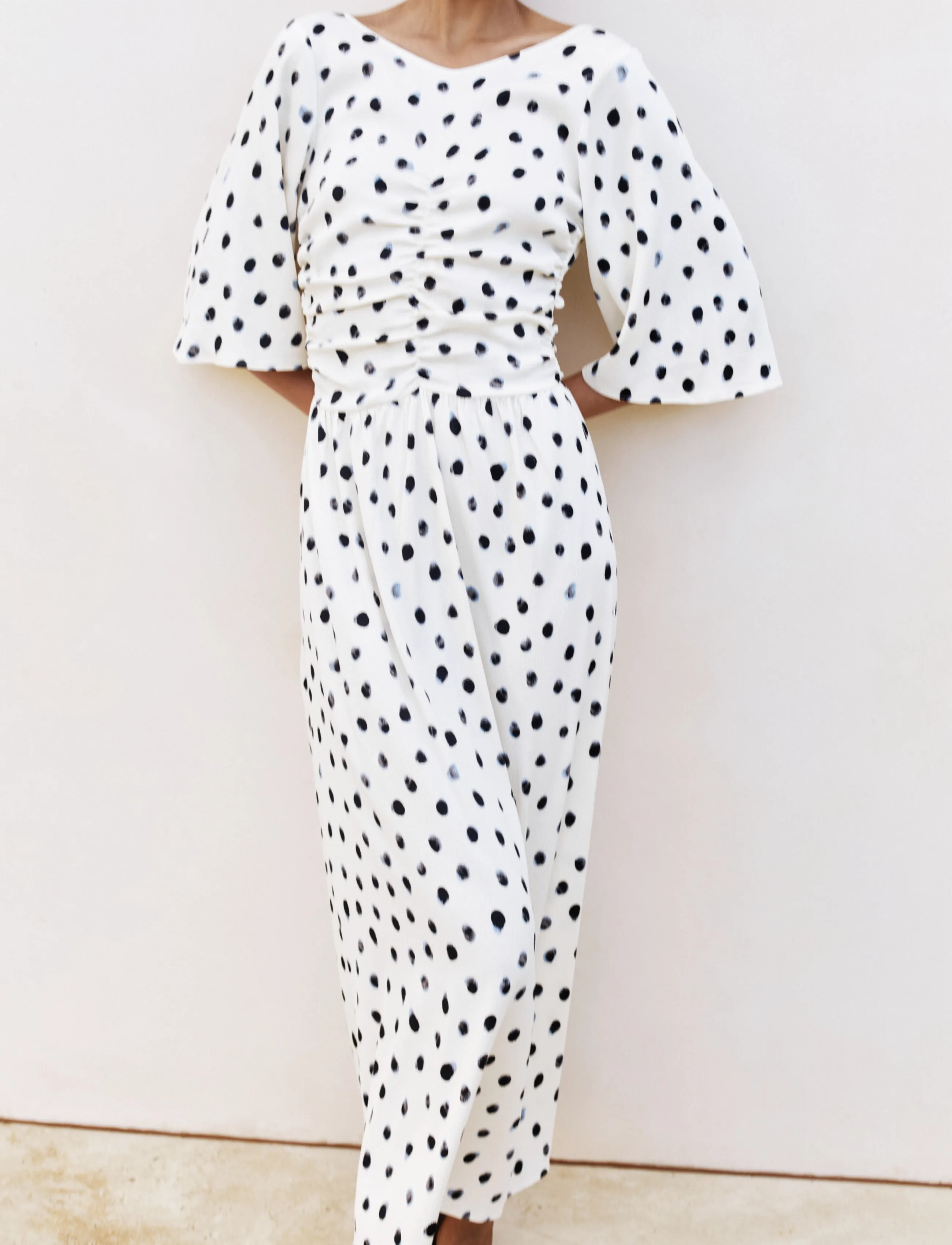 InWear - HENRIIW DRESS - midikleider - vanilla brush dot - 3