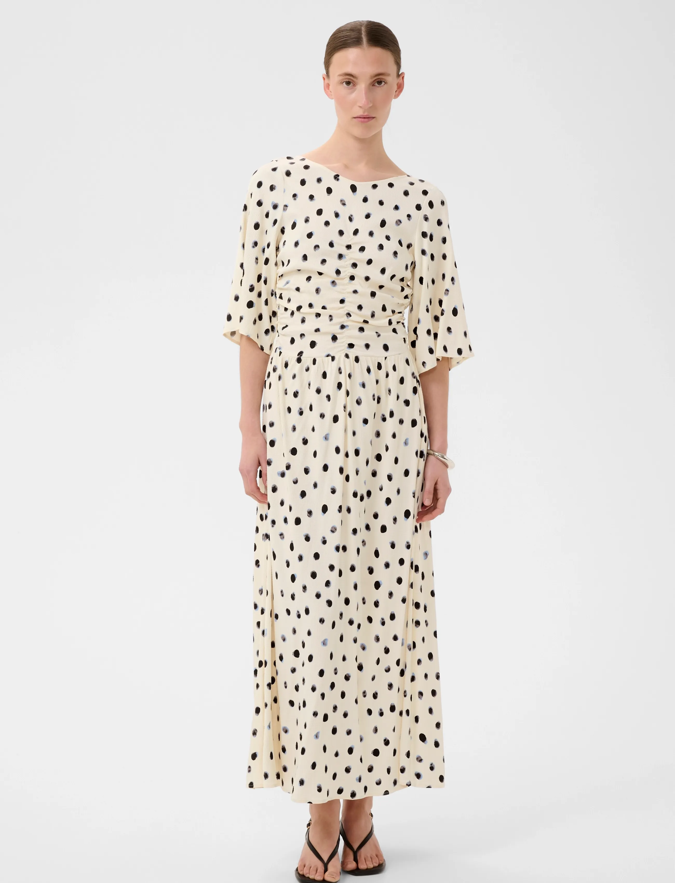 InWear - HENRIIW DRESS - midikleider - vanilla brush dot - 4