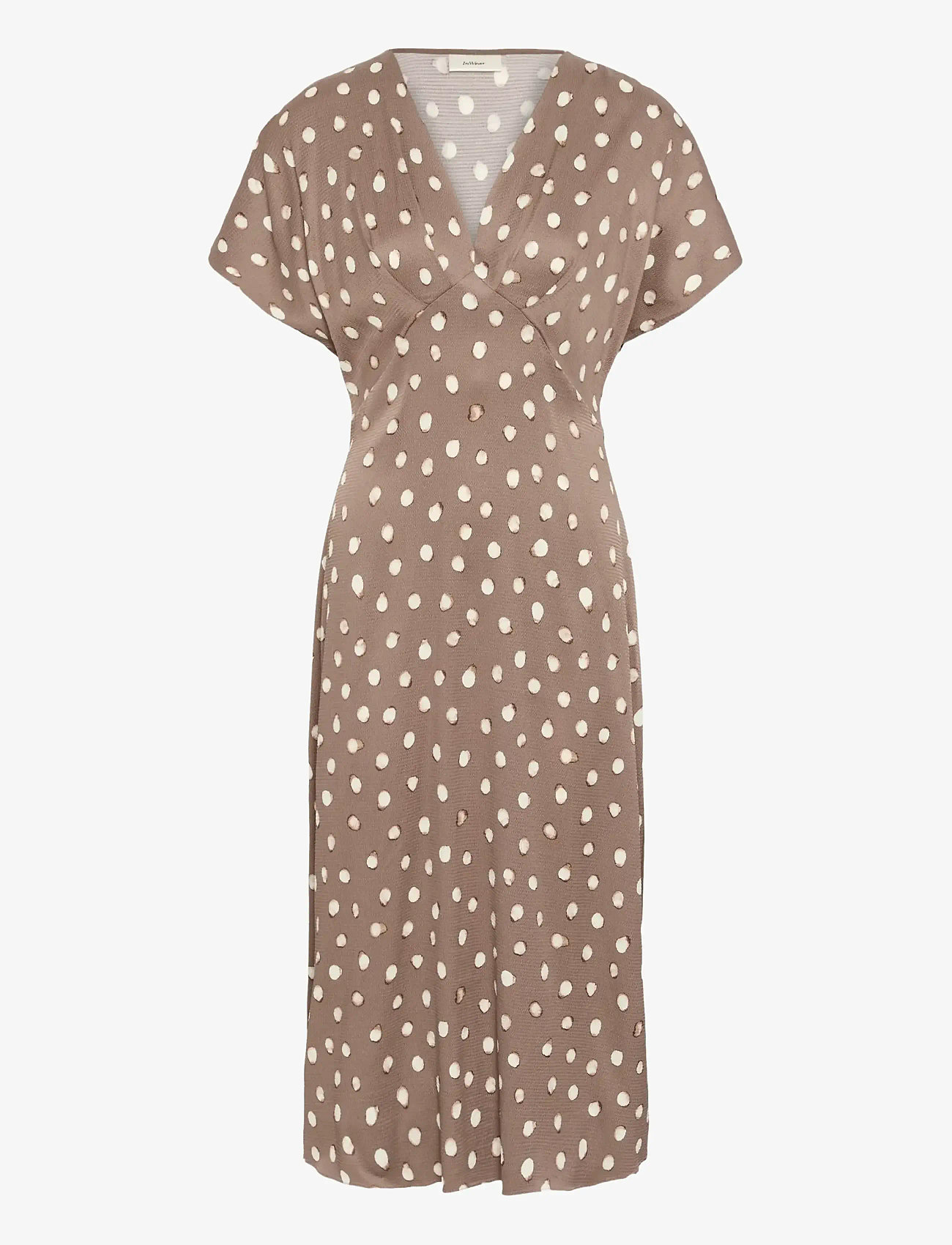 InWear - HENRIIW FITTED DRESS - brown brush dot - 1