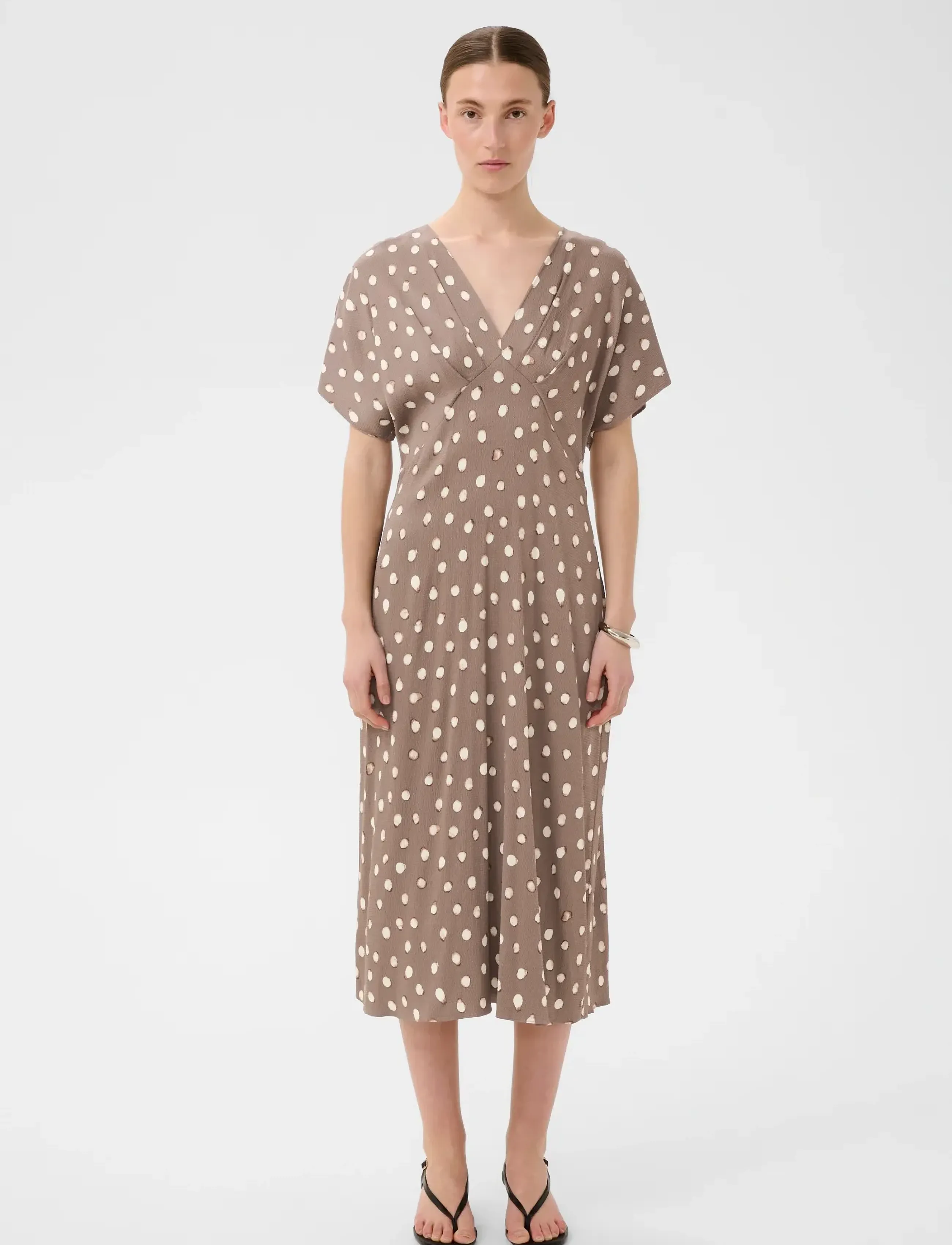 InWear Henriiw Fitted Dress, 38, Dresses, Braun - Knee-length & Midi, Frauen