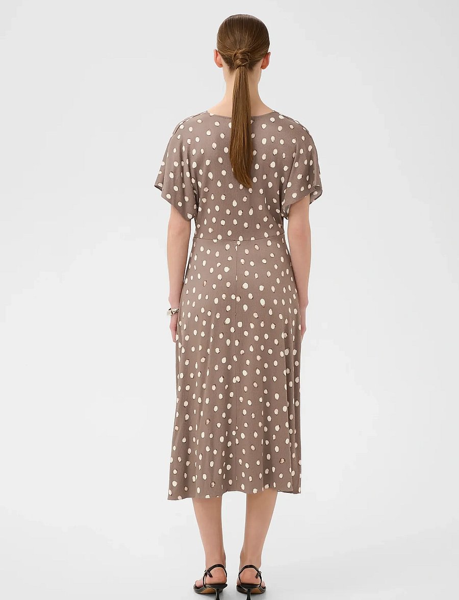 InWear - HENRIIW FITTED DRESS - midikleidid - brown brush dot - 3