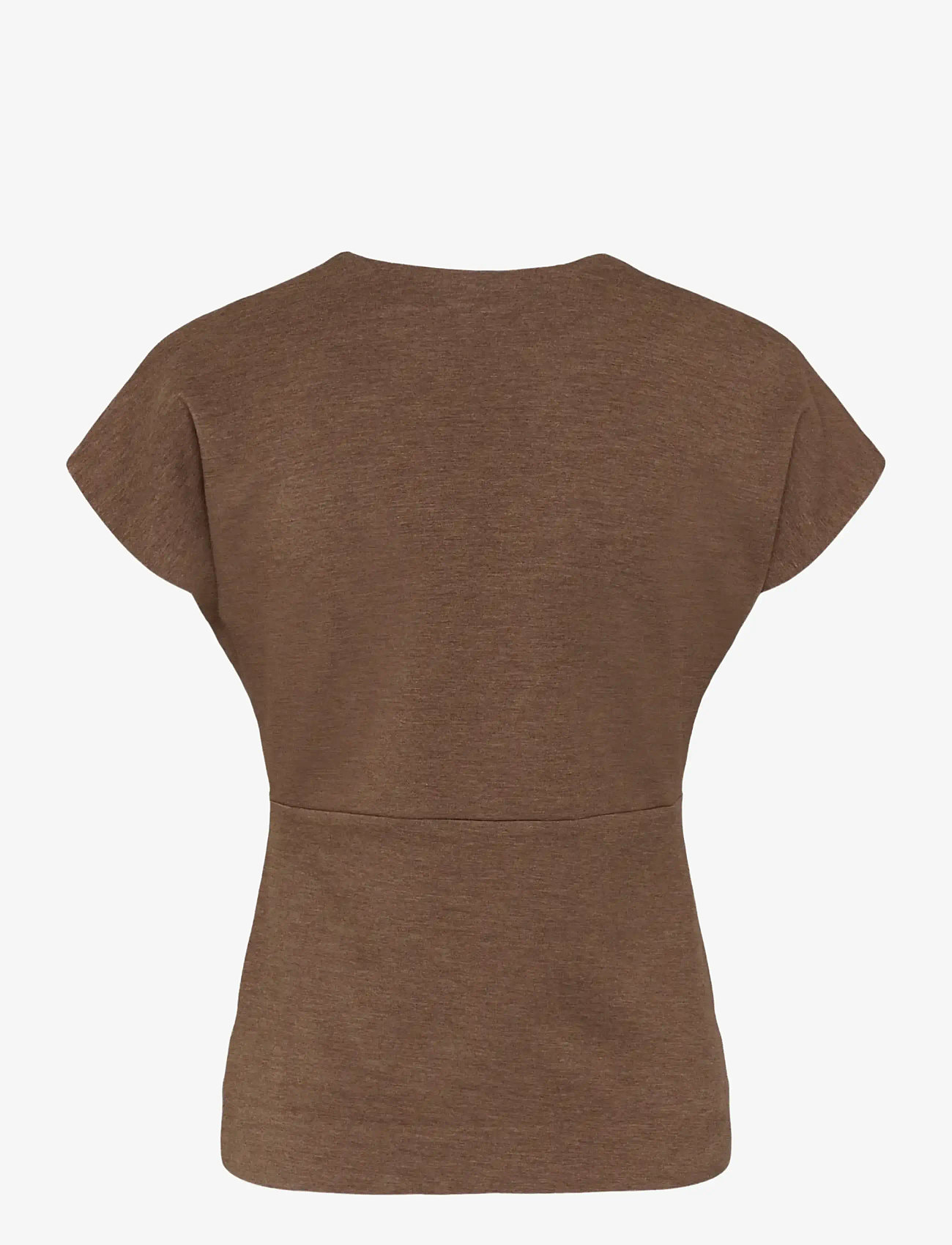 InWear - FARIIW VINCENTIW MEL BLOUSE - kortærmede bluser - coffee quartz melange - 2