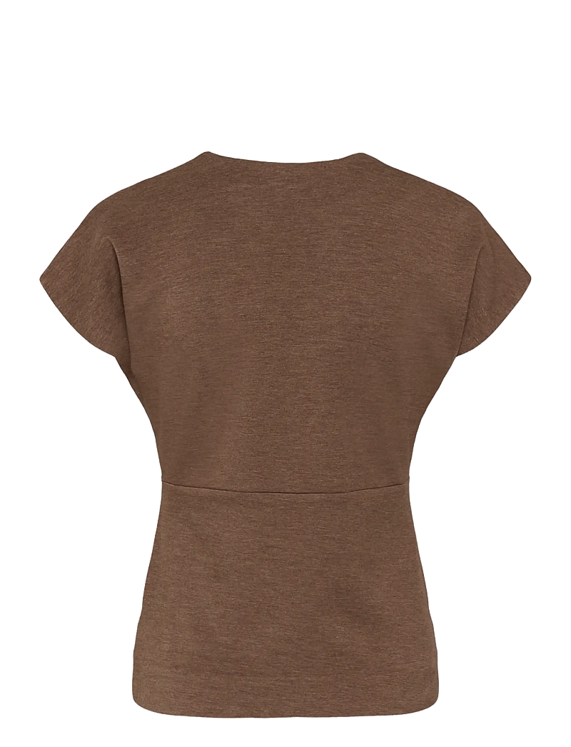 InWear - FARIIW VINCENTIW MEL BLOUSE - kortærmede bluser - coffee quartz melange - 2